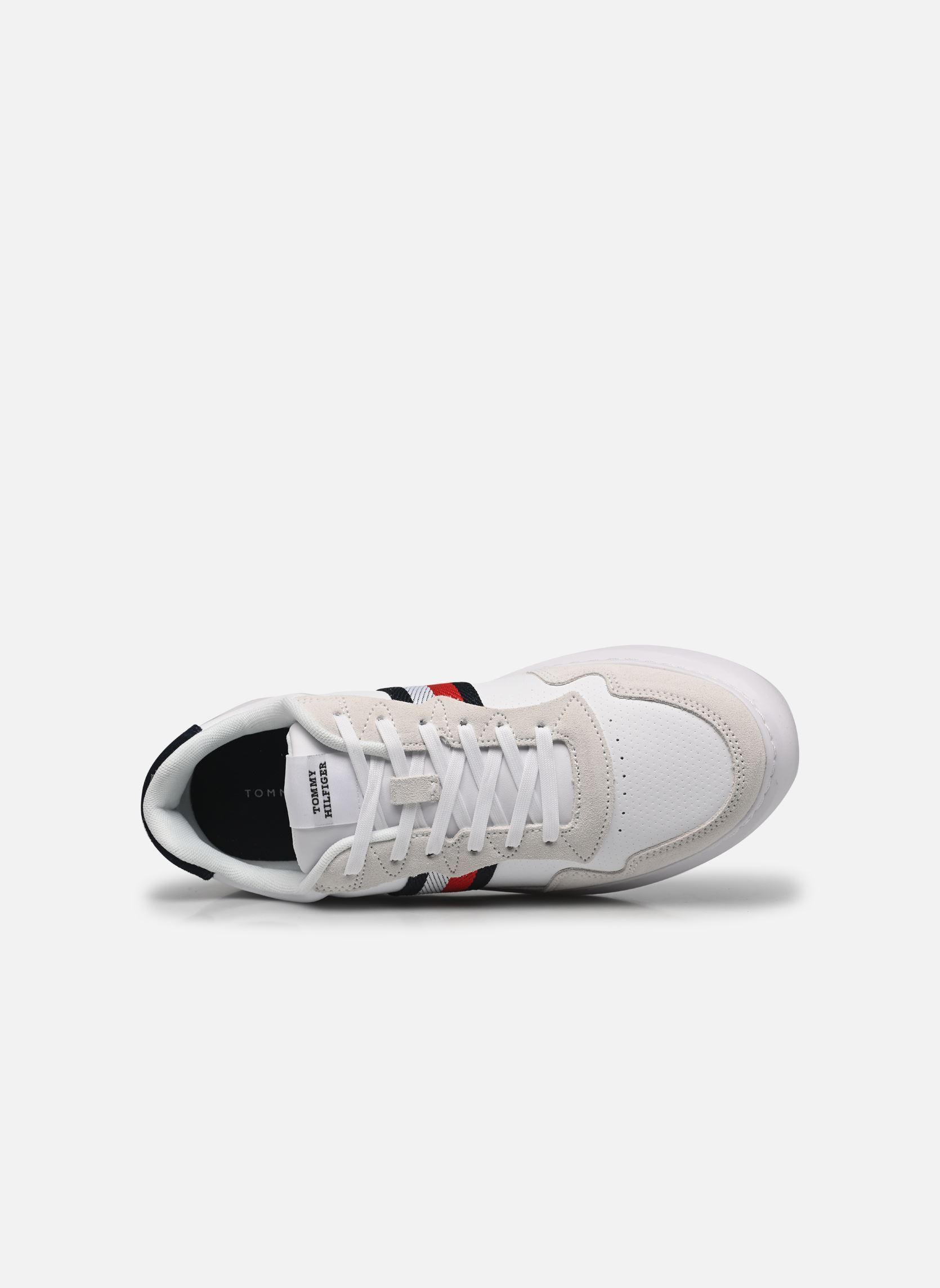 Sneakers Light Cupsole Lth stripes uomo bianco Tommy Hilfiger Sneakers Light Cupsole Lth stripes uomo bianco WHITE/DESERT SKY