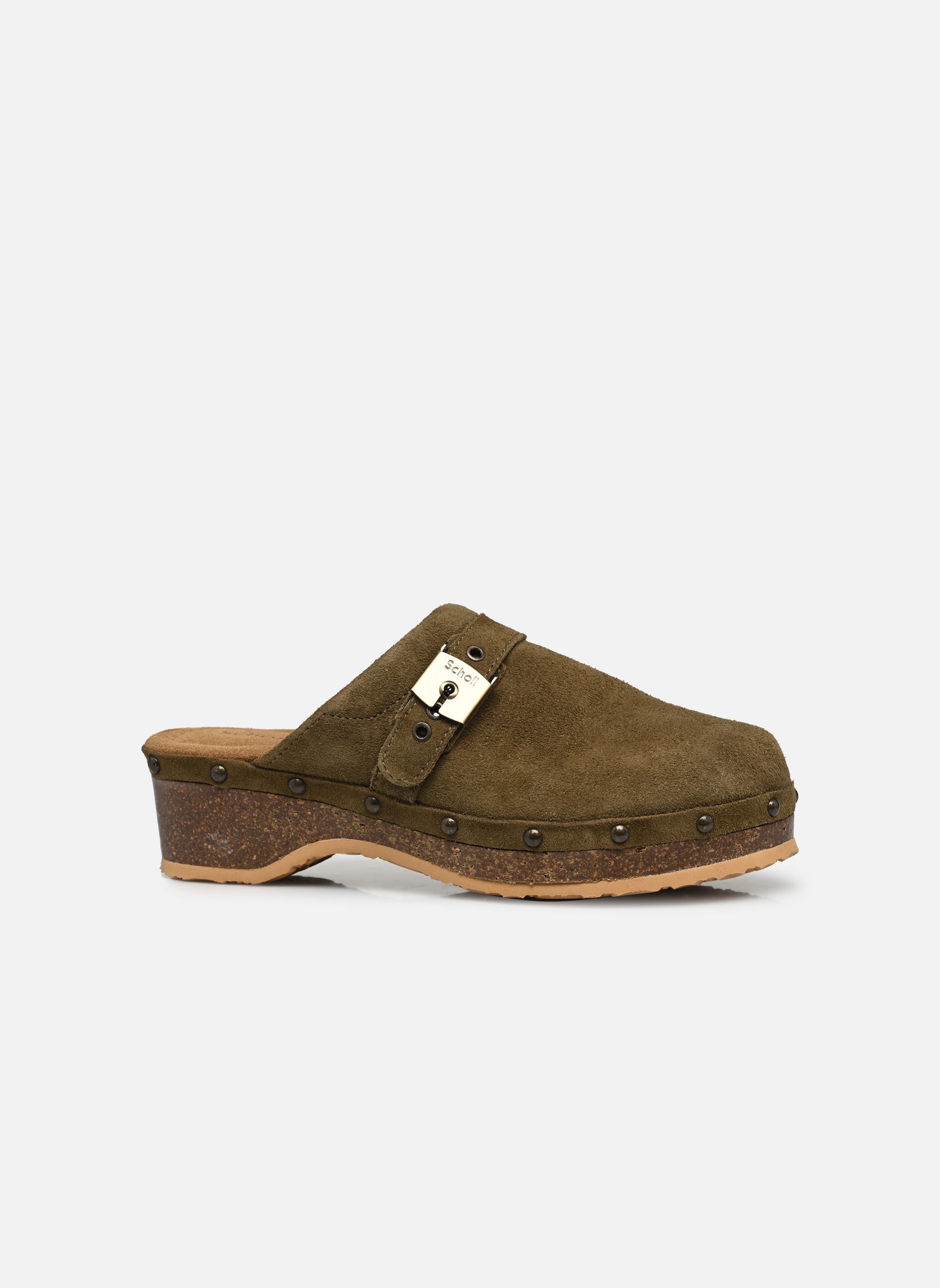 Mules et sabots PESCURA CLOG 50 CORK ICONIC femme vert Scholl Mules et sabots PESCURA CLOG 50 CORK ICONIC femme vert khaki