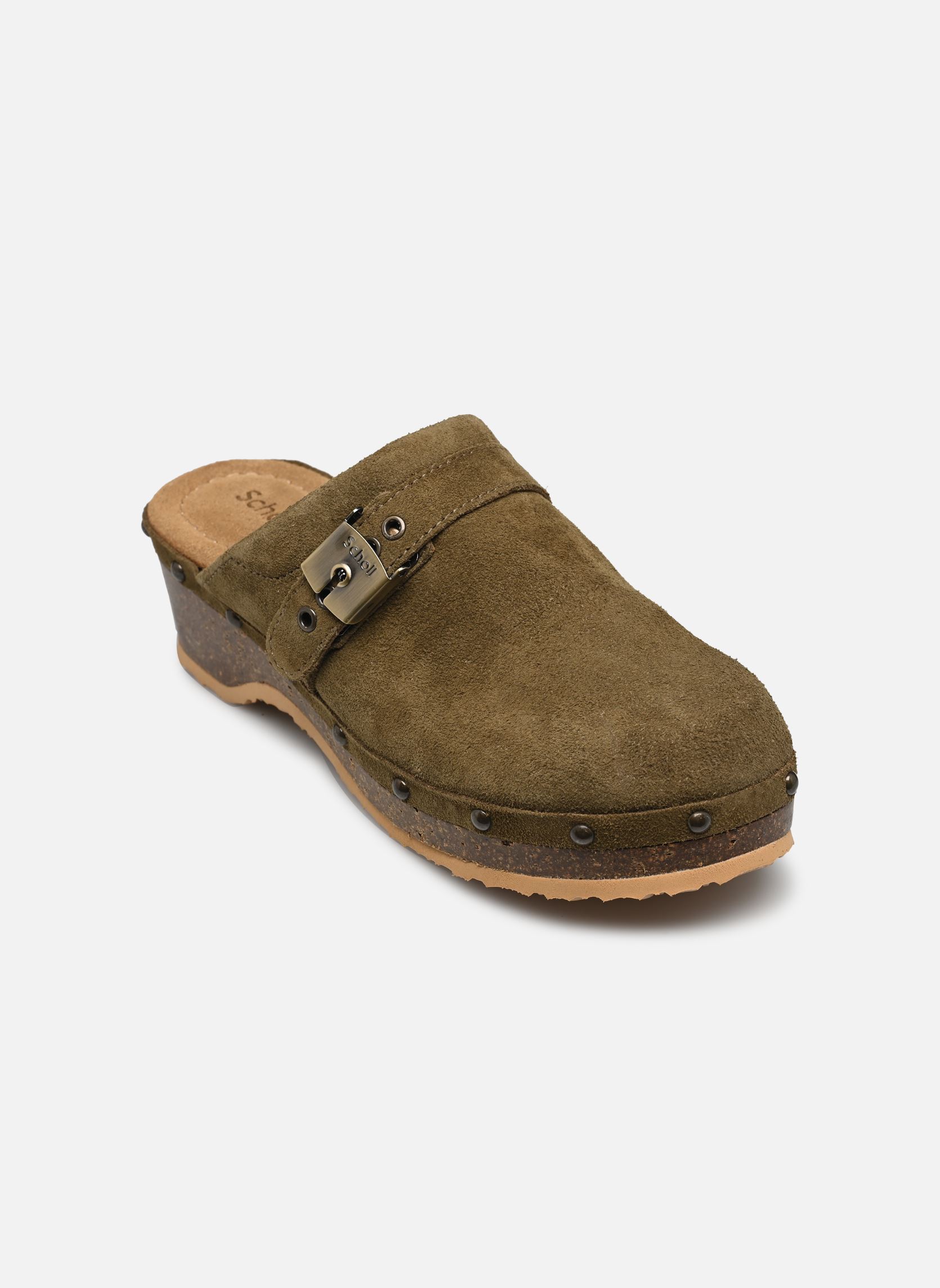Mules et sabots PESCURA CLOG 50 CORK ICONIC femme vert Scholl Mules et sabots PESCURA CLOG 50 CORK ICONIC femme vert khaki