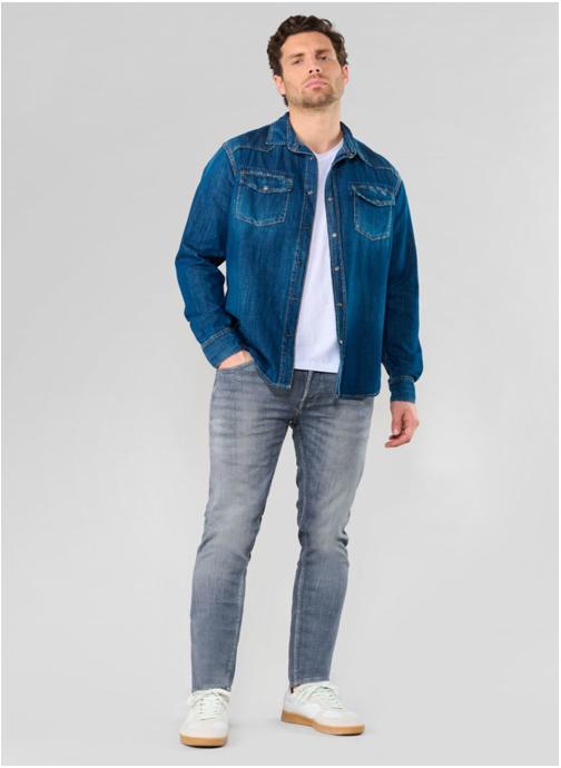 Le temps des cerises Chemises Chemise en jeans JUANITO Blue homme bleu