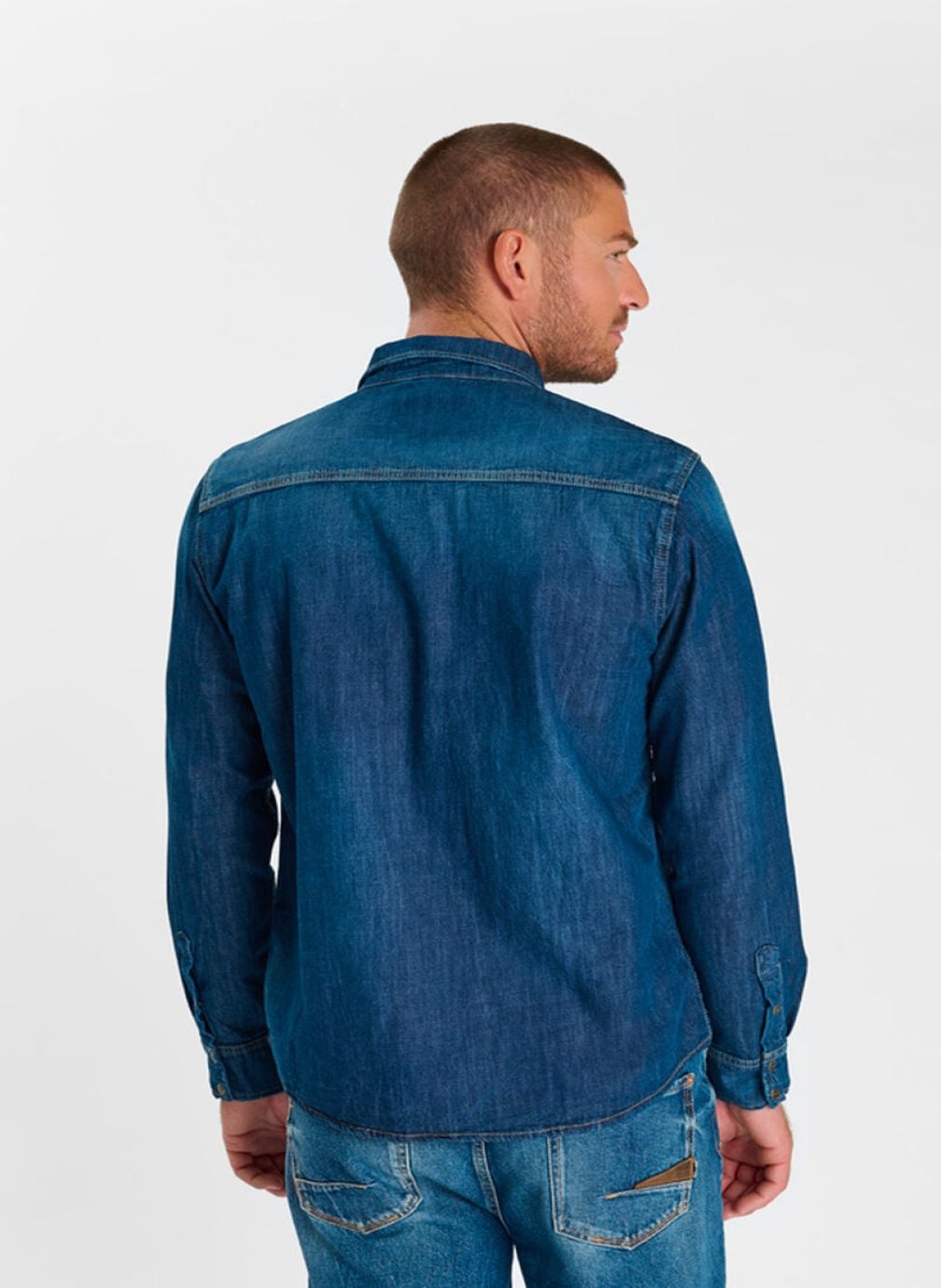Chemises Chemise en jeans JUANITO Blue homme bleu Le temps des cerises Chemises Chemise en jeans JUANITO Blue homme bleu Bleu