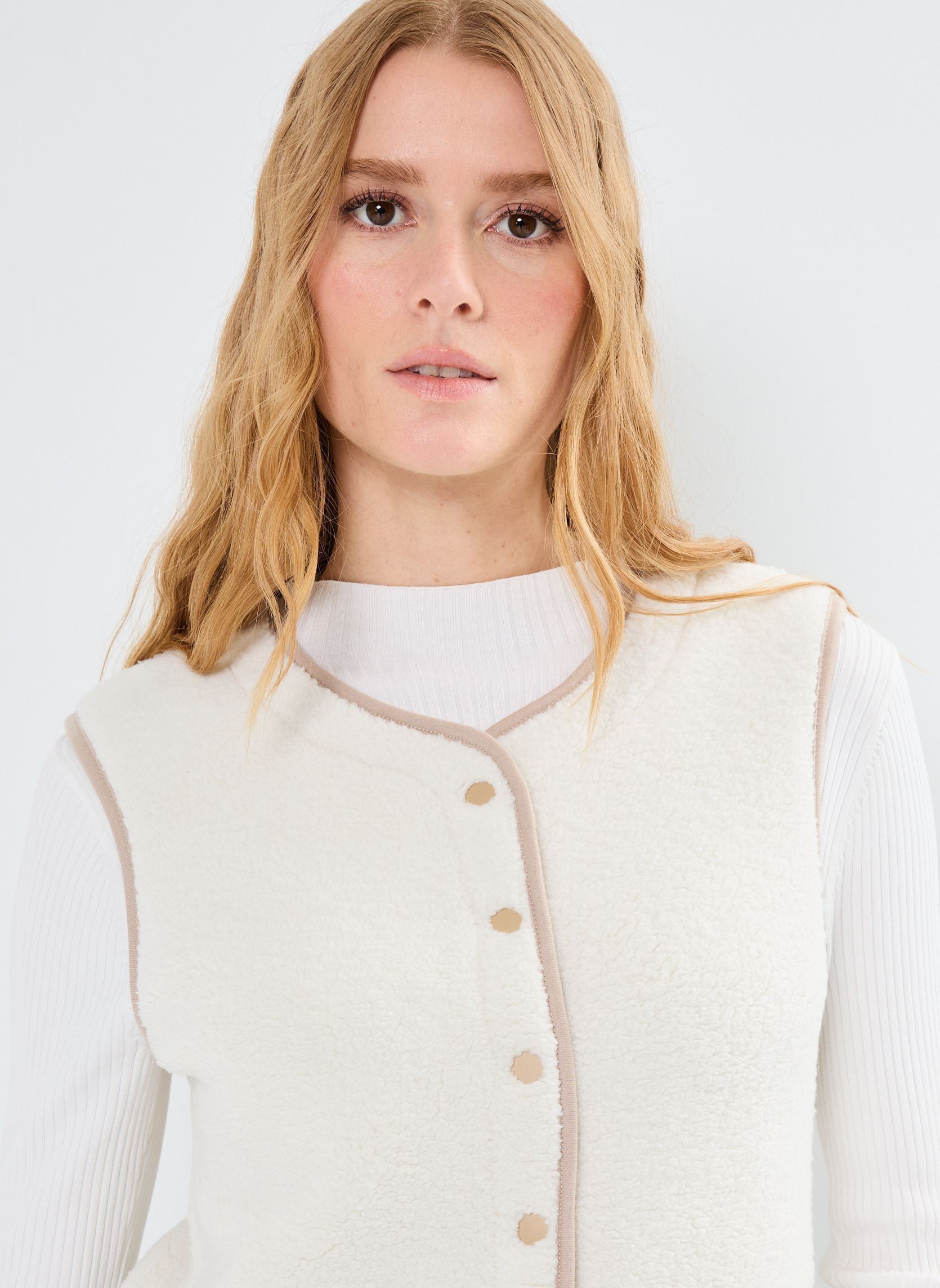 Gilets MSHERPA2 femme blanc MADE BY Gilets MSHERPA2 femme blanc ANTIQUE WHITE