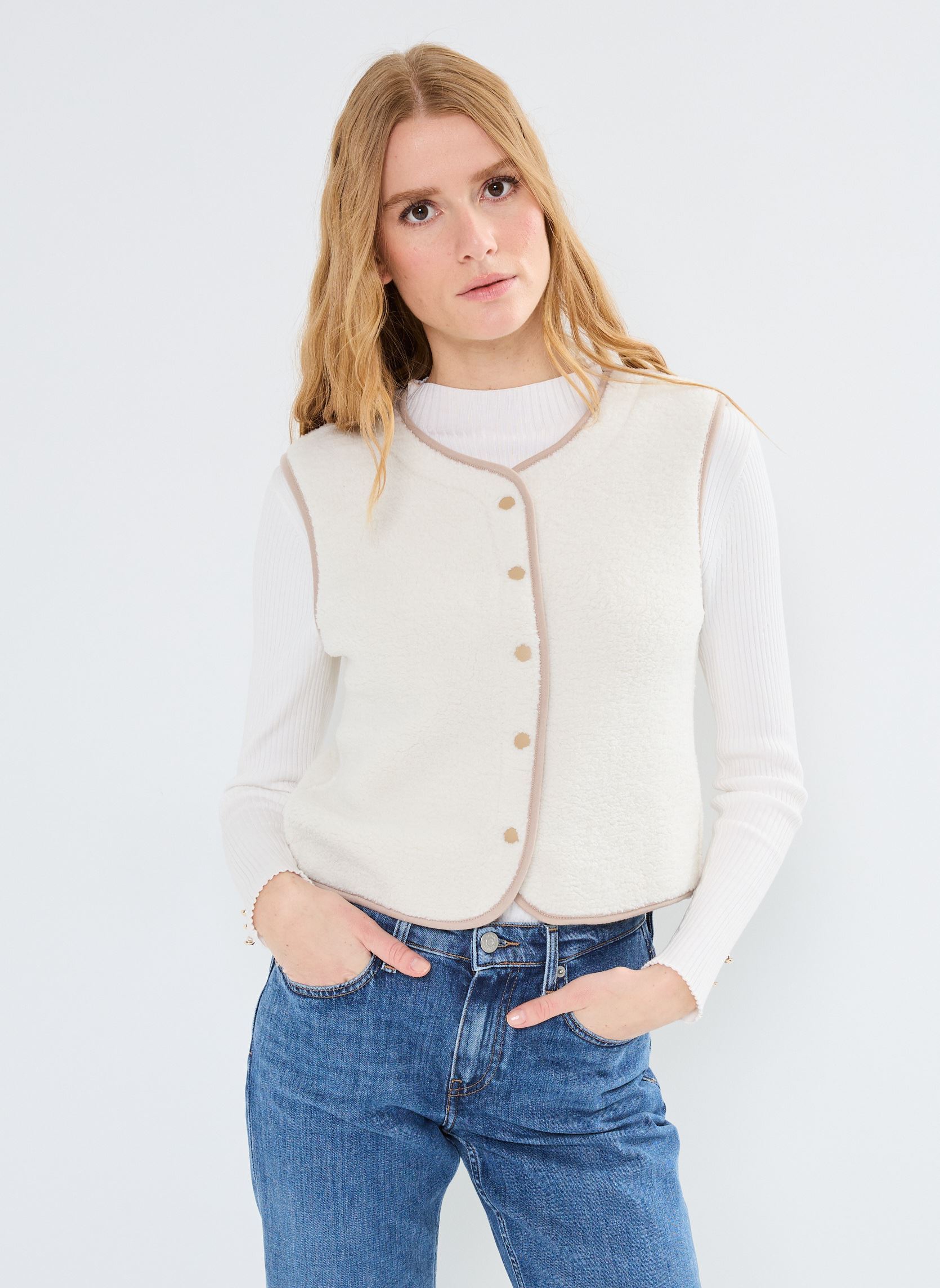 Gilets MSHERPA2 femme blanc MADE BY Gilets MSHERPA2 femme blanc ANTIQUE WHITE