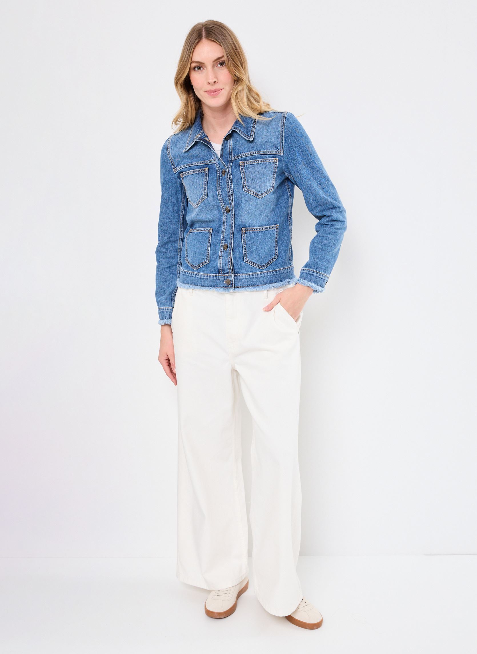 Vestes en jean 43684 VASERA VESTE femme bleu Five Jeans Vestes en jean 43684 VASERA VESTE femme bleu LIGHT BLUE