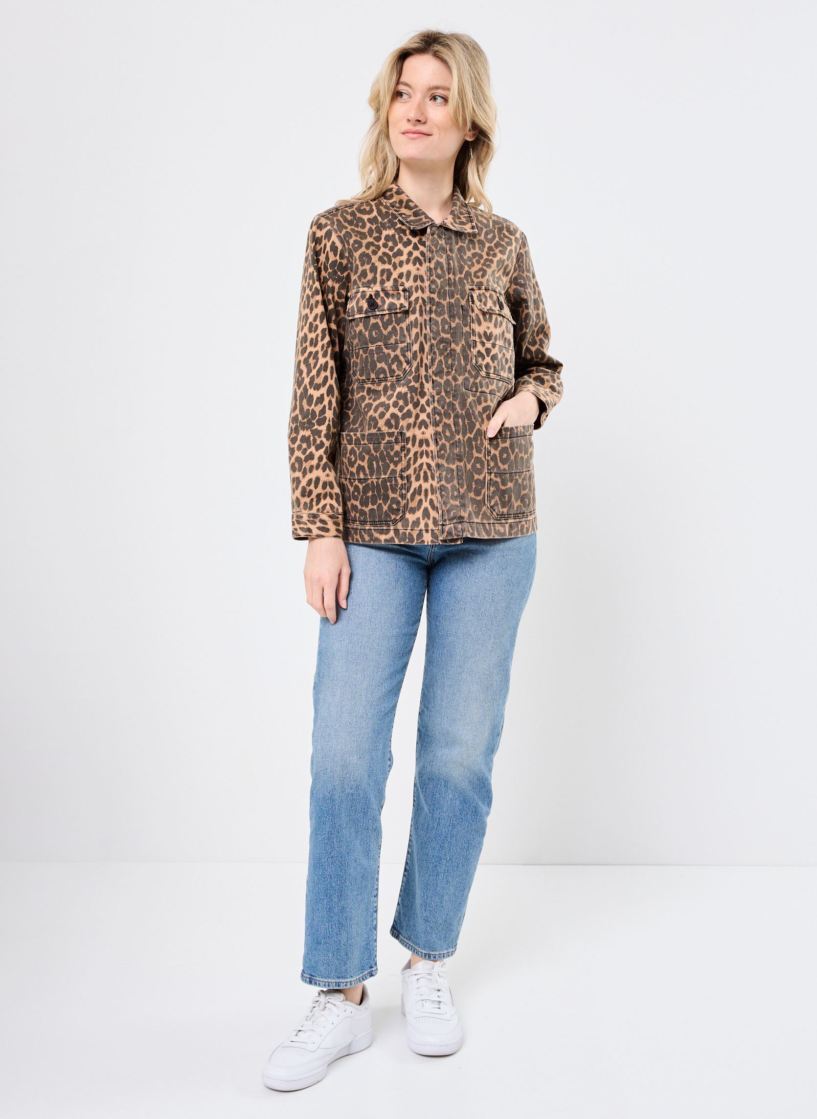 Jacken 47570 VANISSA VESTE damen braun Five Jeans Jacken 47570 VANISSA VESTE damen braun LEOPARD