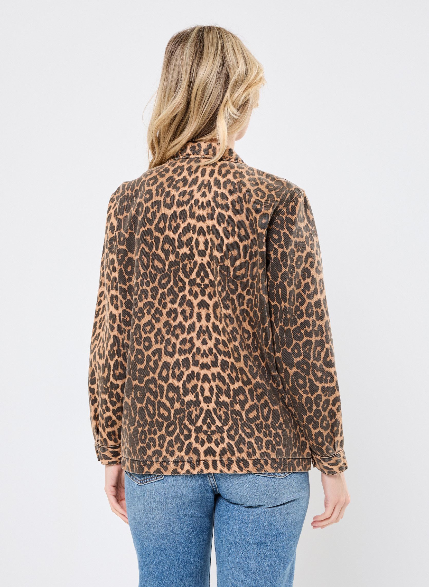 Jacken 47570 VANISSA VESTE damen braun Five Jeans Jacken 47570 VANISSA VESTE damen braun LEOPARD