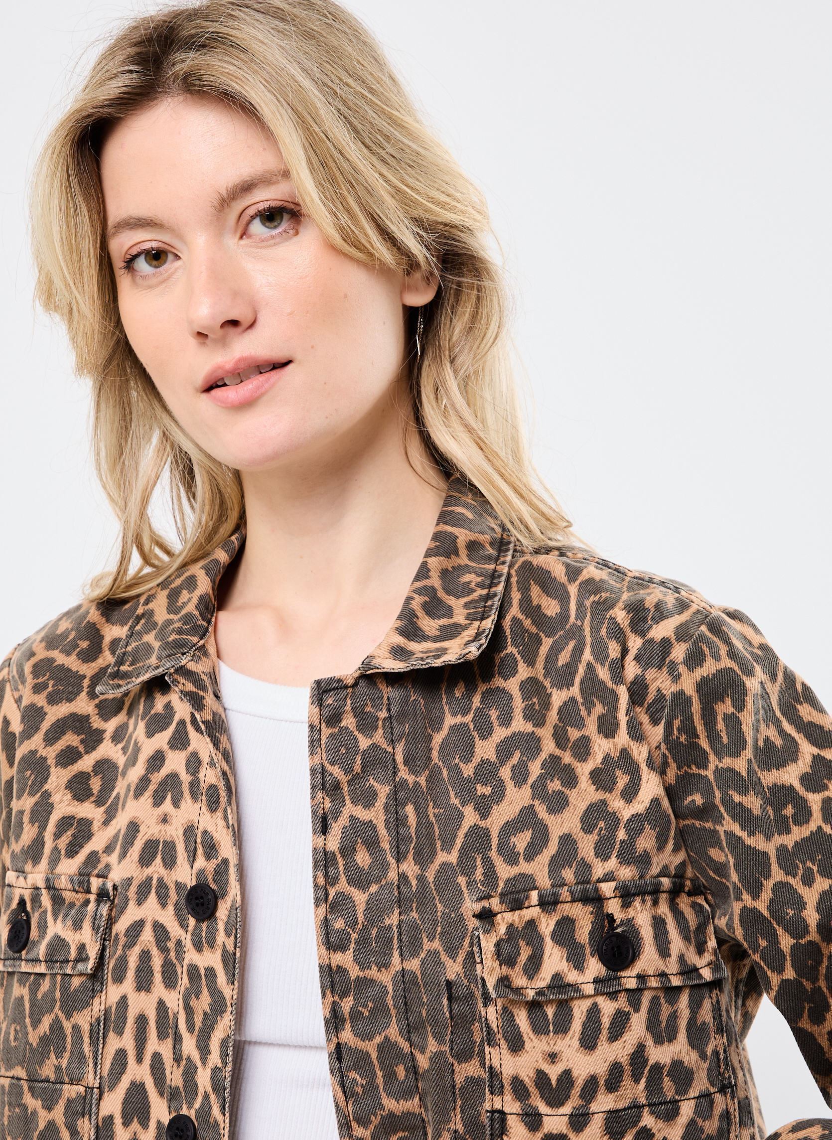 Jacken 47570 VANISSA VESTE damen braun Five Jeans Jacken 47570 VANISSA VESTE damen braun LEOPARD