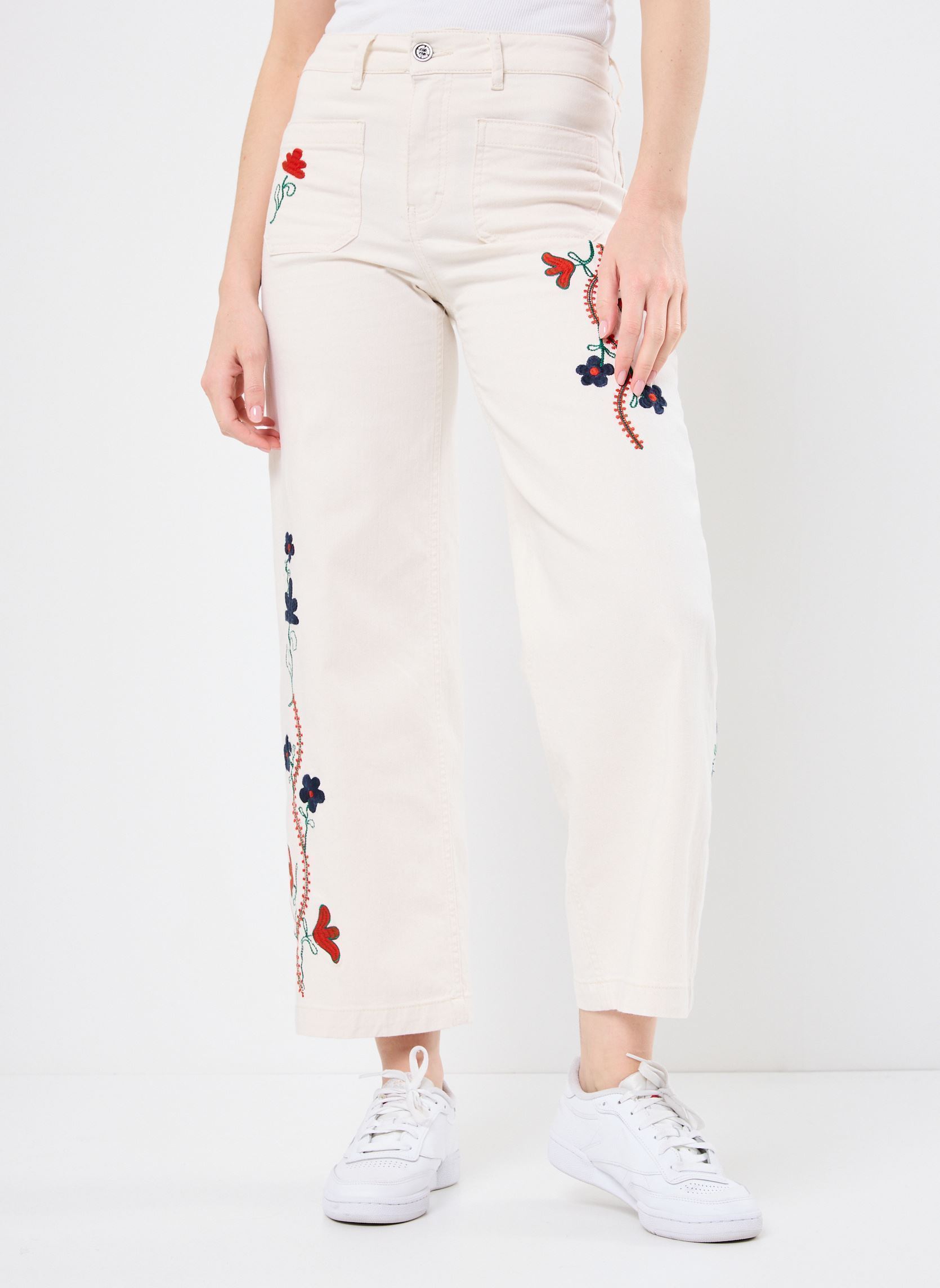 Pantalons larges 53364 LUCIA PANTALON femme blanc Five Jeans Pantalons larges 53364 LUCIA PANTALON femme blanc MERINGUE