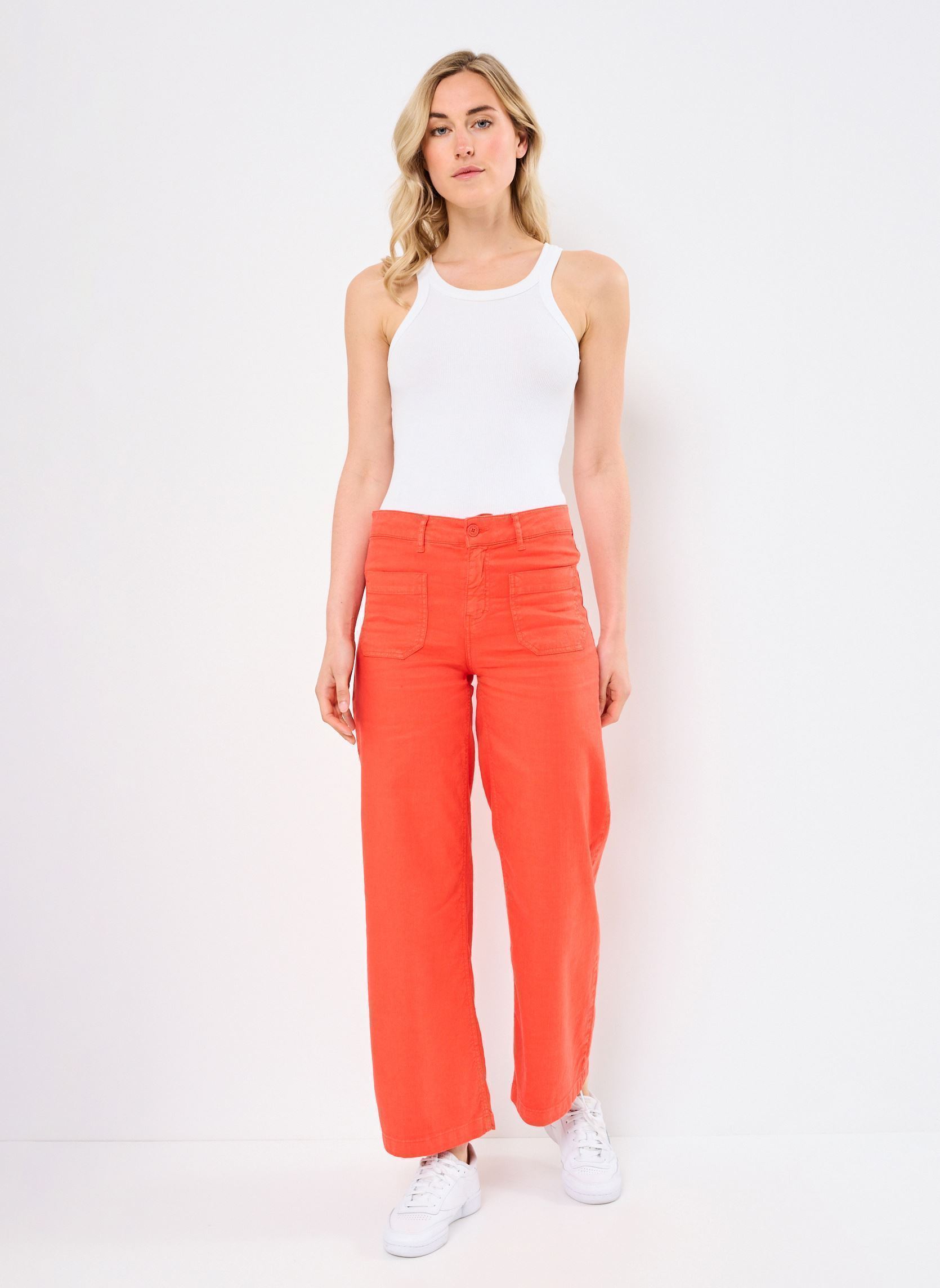 Pantaloni larghi 53839 LUCIA PANTALON donna arancione Five Jeans Pantaloni larghi 53839 LUCIA PANTALON donna arancione CORAL