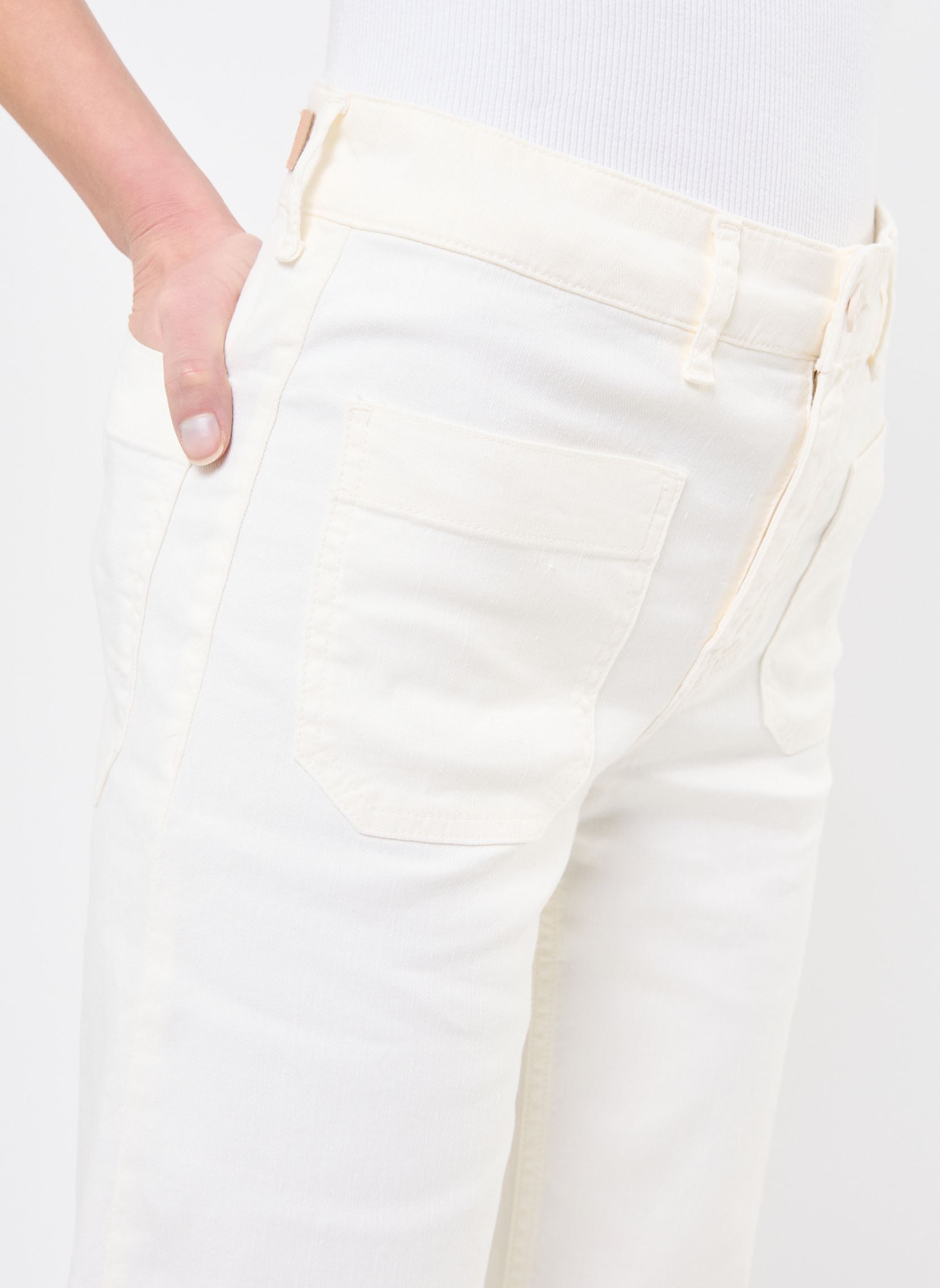 Pantalons larges 53839 LUCIA PANTALON femme blanc Five Jeans Pantalons larges 53839 LUCIA PANTALON femme blanc MERINGUE