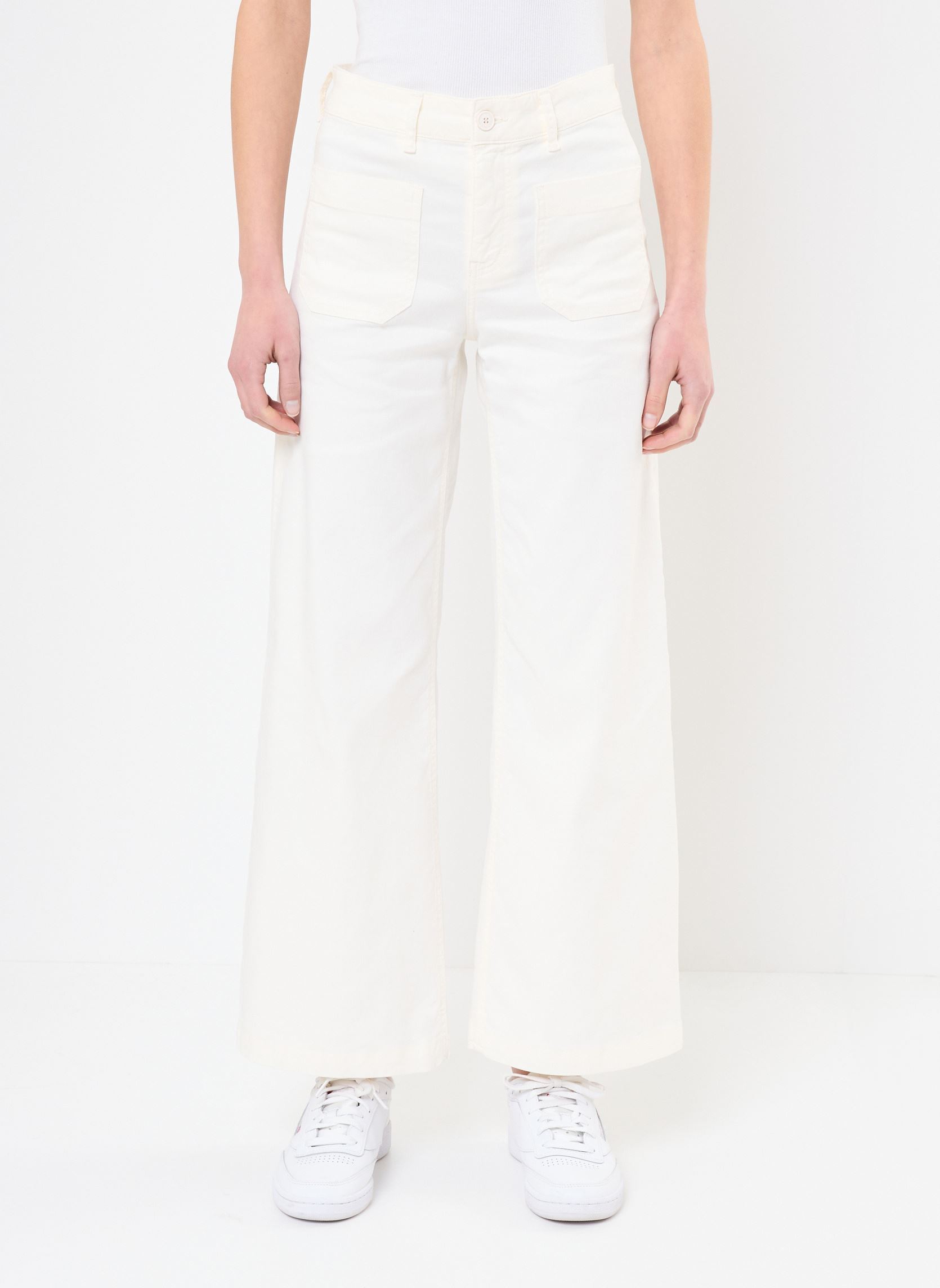 Pantalons larges 53839 LUCIA PANTALON femme blanc Five Jeans Pantalons larges 53839 LUCIA PANTALON femme blanc MERINGUE