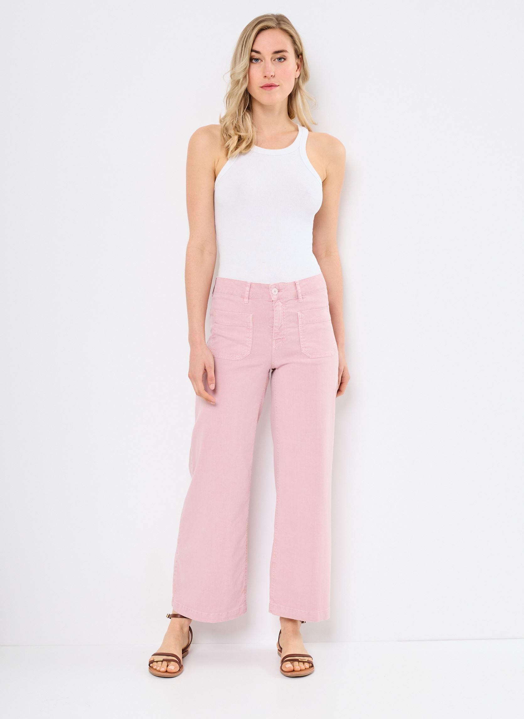 Pantalons larges 53839 LUCIA PANTALON femme rose Five Jeans Pantalons larges 53839 LUCIA PANTALON femme rose OLD PINK