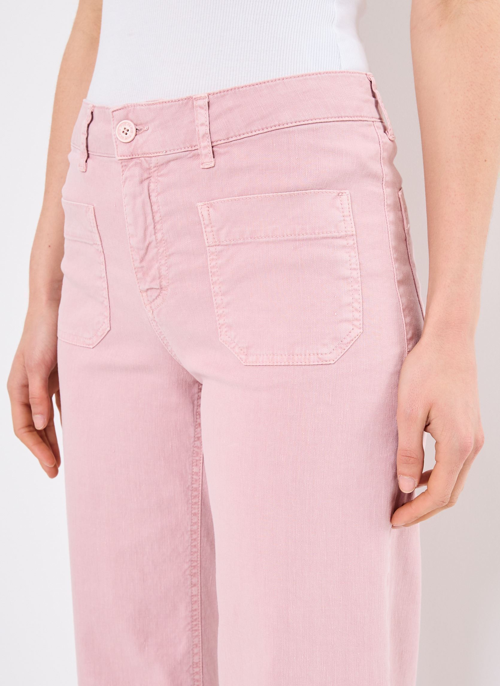 Pantalons larges 53839 LUCIA PANTALON femme rose Five Jeans Pantalons larges 53839 LUCIA PANTALON femme rose OLD PINK