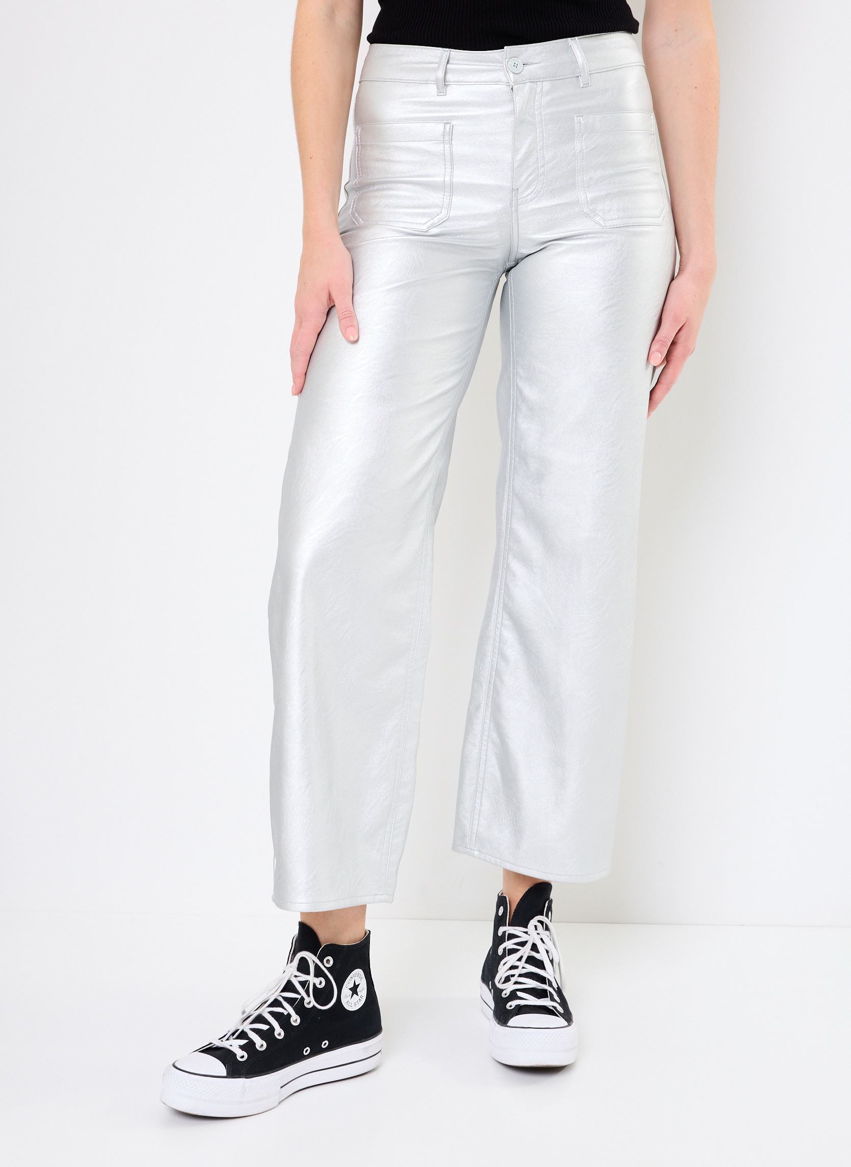 Pantalons larges 53848 LUCIA PANTALON femme argent Five Jeans Pantalons larges 53848 LUCIA PANTALON femme argent SILVER