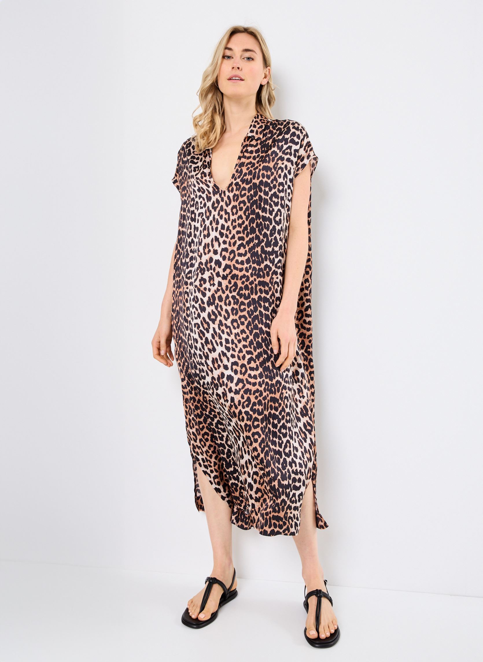 Robes 60434 ROSELYNE ROBE femme marron Five Jeans Robes 60434 ROSELYNE ROBE femme marron LEOPARD