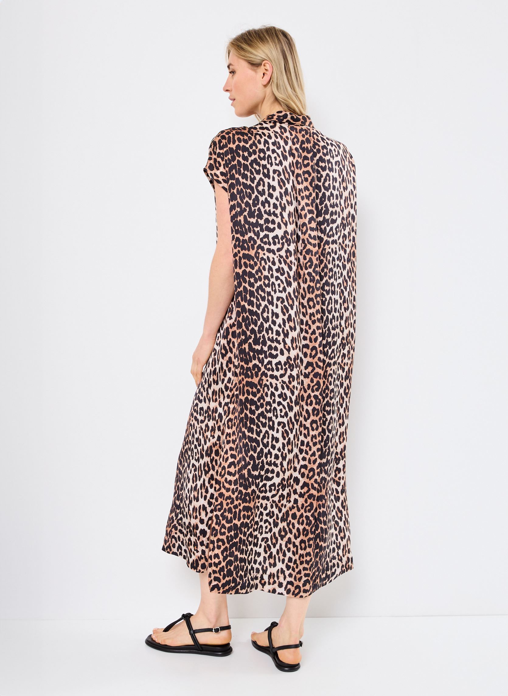 Robes 60434 ROSELYNE ROBE femme marron Five Jeans Robes 60434 ROSELYNE ROBE femme marron LEOPARD