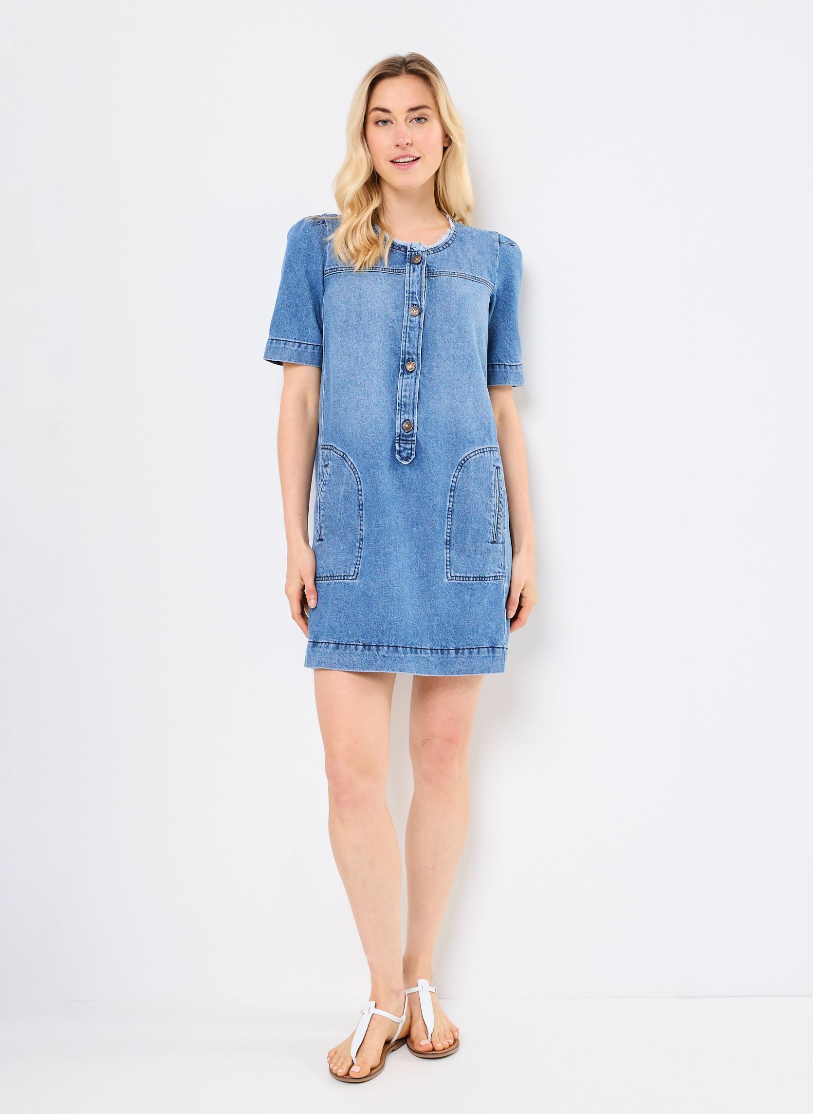 Robes 62688 ROSALIA ROBE femme bleu Five Jeans Robes 62688 ROSALIA ROBE femme bleu MEDIUM BLUE