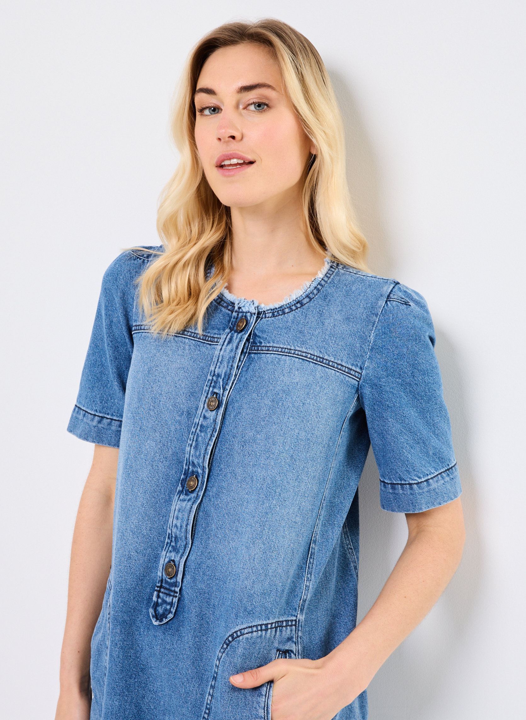 Robes 62688 ROSALIA ROBE femme bleu Five Jeans Robes 62688 ROSALIA ROBE femme bleu MEDIUM BLUE
