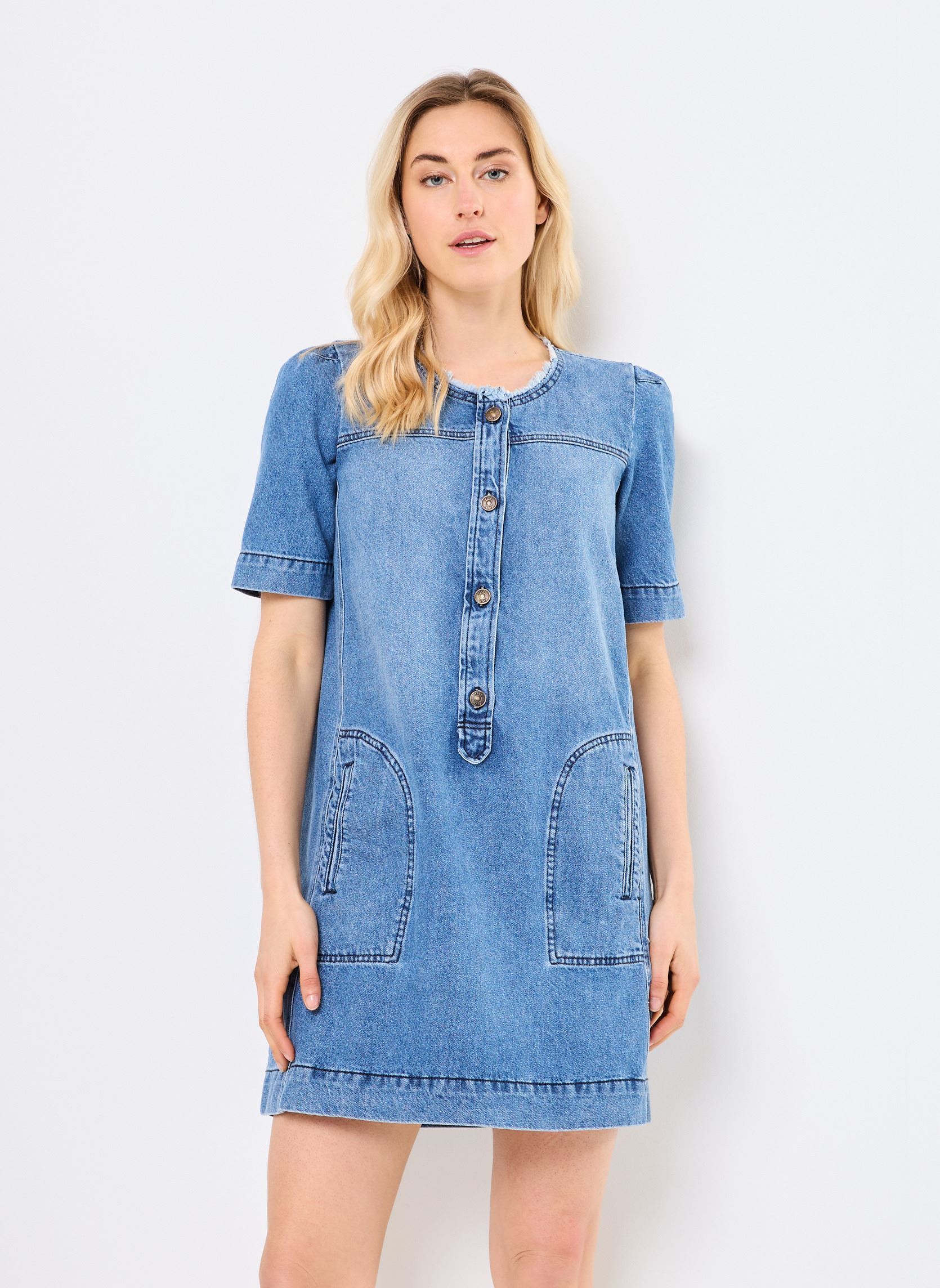 Robes 62688 ROSALIA ROBE femme bleu Five Jeans Robes 62688 ROSALIA ROBE femme bleu MEDIUM BLUE