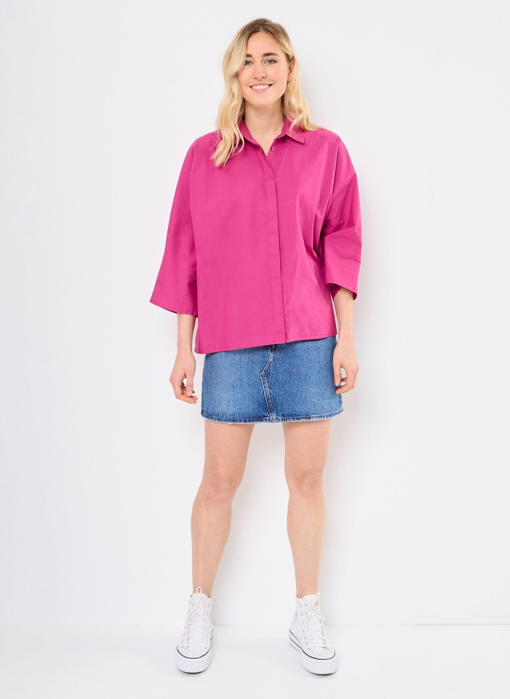 Blouses manches courtes 70931 CHARLINE CHEMISE femme rose Five Jeans Blouses manches courtes 70931 CHARLINE CHEMISE femme rose GLYCINE