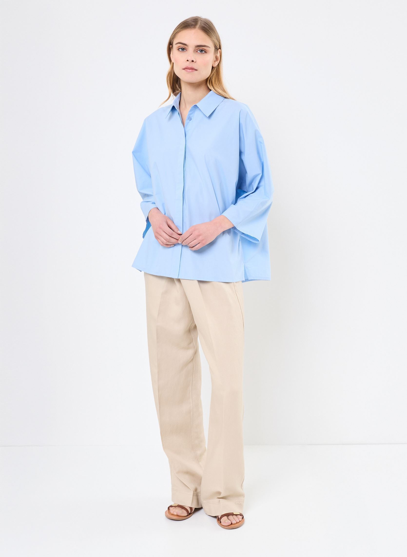 Blouses manches courtes 70931 CHARLINE CHEMISE femme bleu Five Jeans Blouses manches courtes 70931 CHARLINE CHEMISE femme bleu SKY