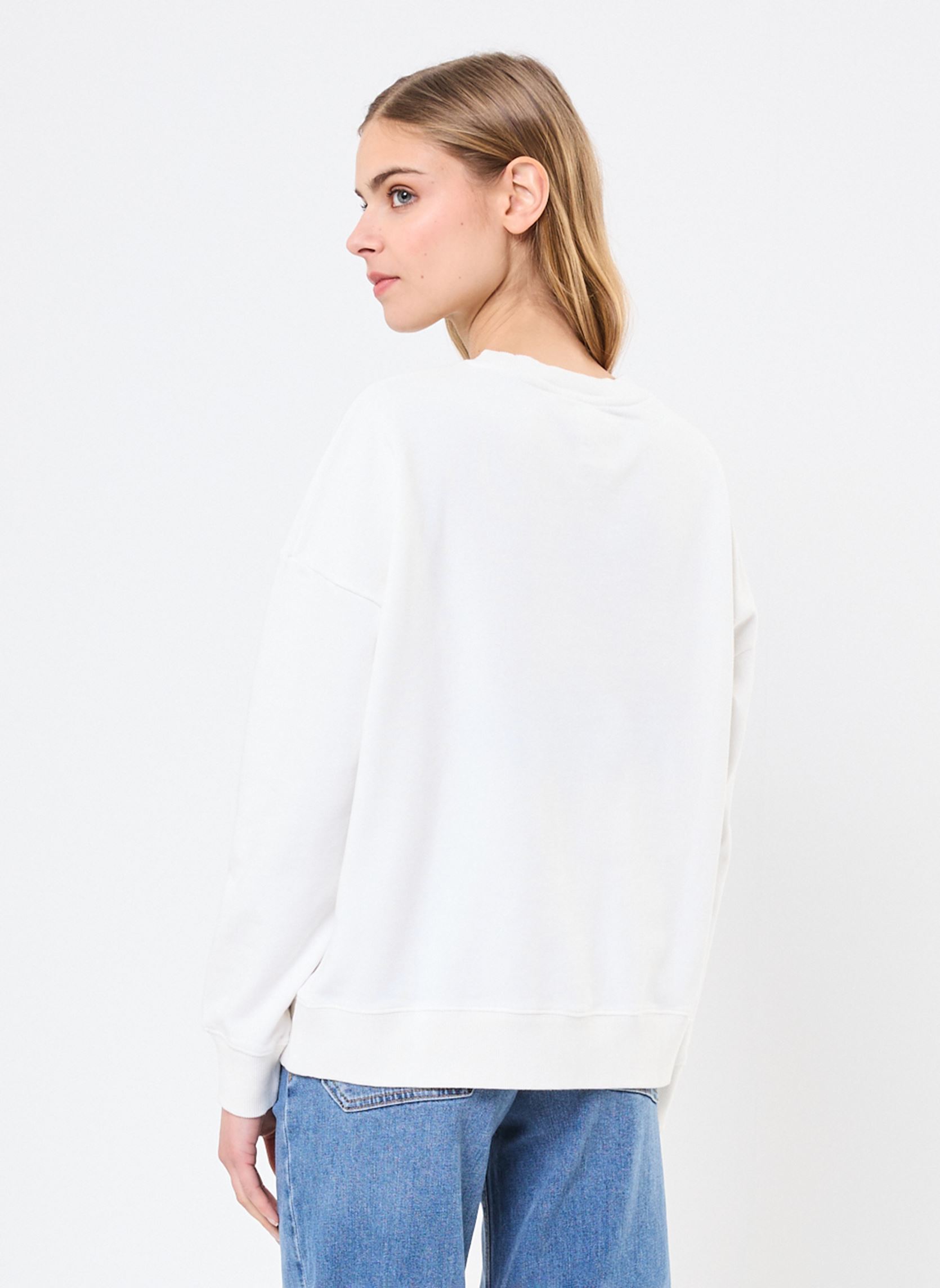 Sweatshirts SWE2509 SWEAT damen weiß Five Jeans Sweatshirts SWE2509 SWEAT damen weiß MERINGUE