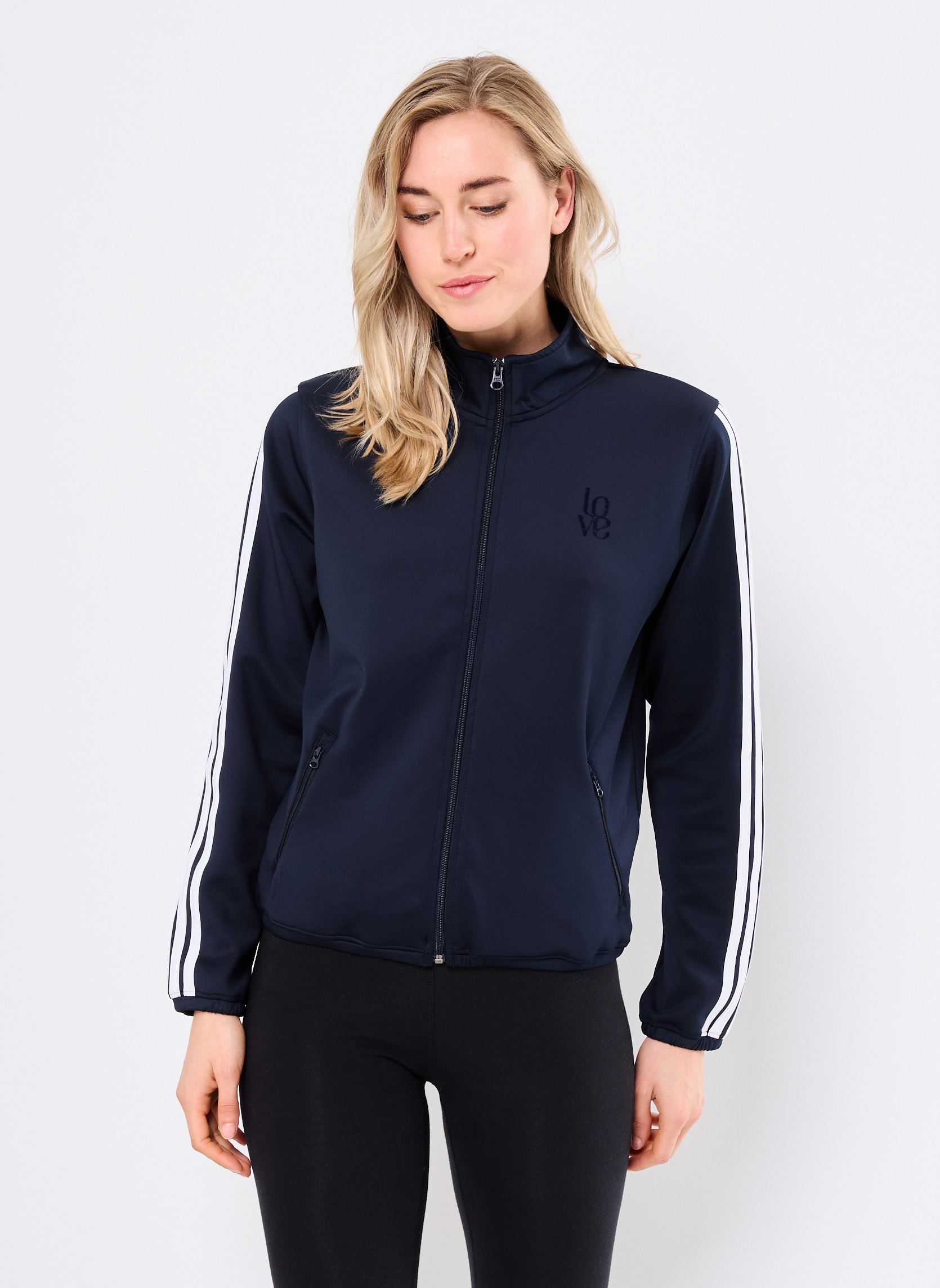 Sweats zippés SWE2517 SWEAT femme bleu Five Jeans Sweats zippés SWE2517 SWEAT femme bleu NAVY - WHITE