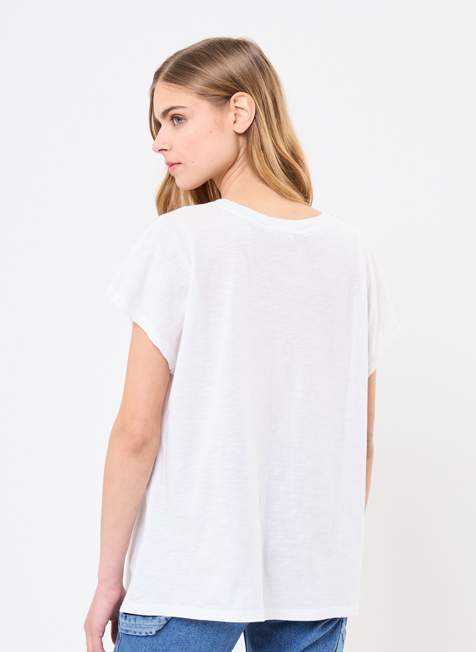 Kurzarm-T-Shirts TSE2501 TEE SHIRT damen weiß Five Jeans Kurzarm-T-Shirts TSE2501 TEE SHIRT damen weiß WHITE