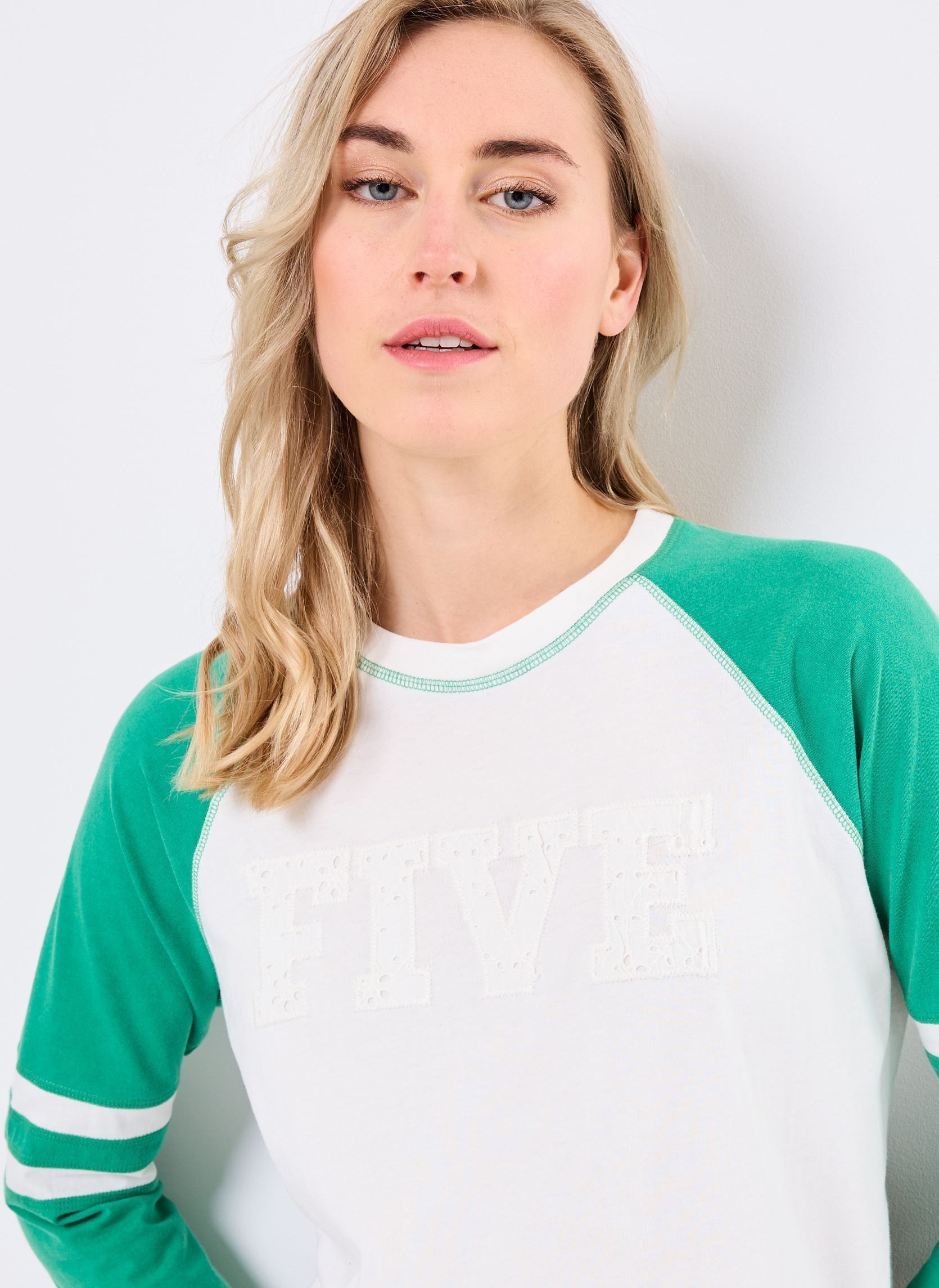 Tee-shirts manches longues TSE2503 TEE SHIRT femme blanc Five Jeans Tee-shirts manches longues TSE2503 TEE SHIRT femme blanc MINT