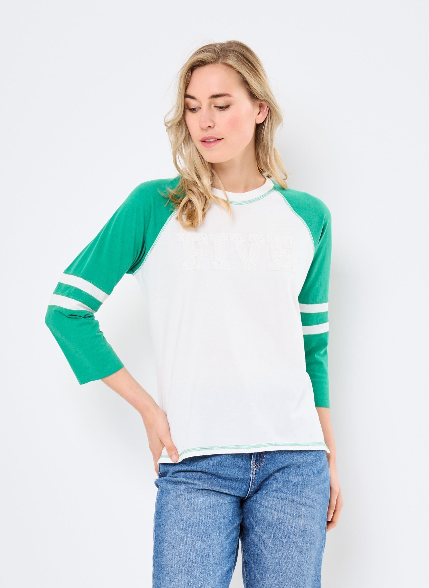 Tee-shirts manches longues TSE2503 TEE SHIRT femme blanc Five Jeans Tee-shirts manches longues TSE2503 TEE SHIRT femme blanc MINT