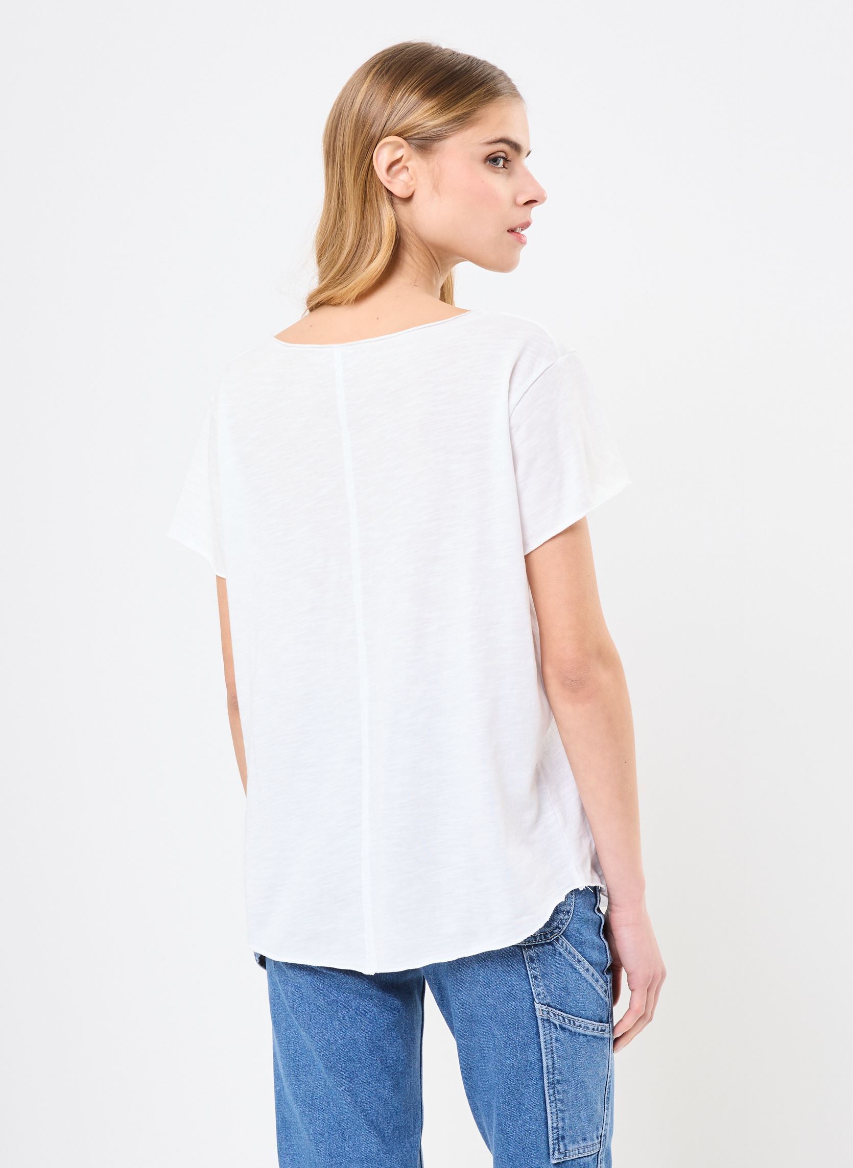 Kurzarm-T-Shirts TSE2511 TEE SHIRT damen weiß Five Jeans Kurzarm-T-Shirts TSE2511 TEE SHIRT damen weiß WHITE