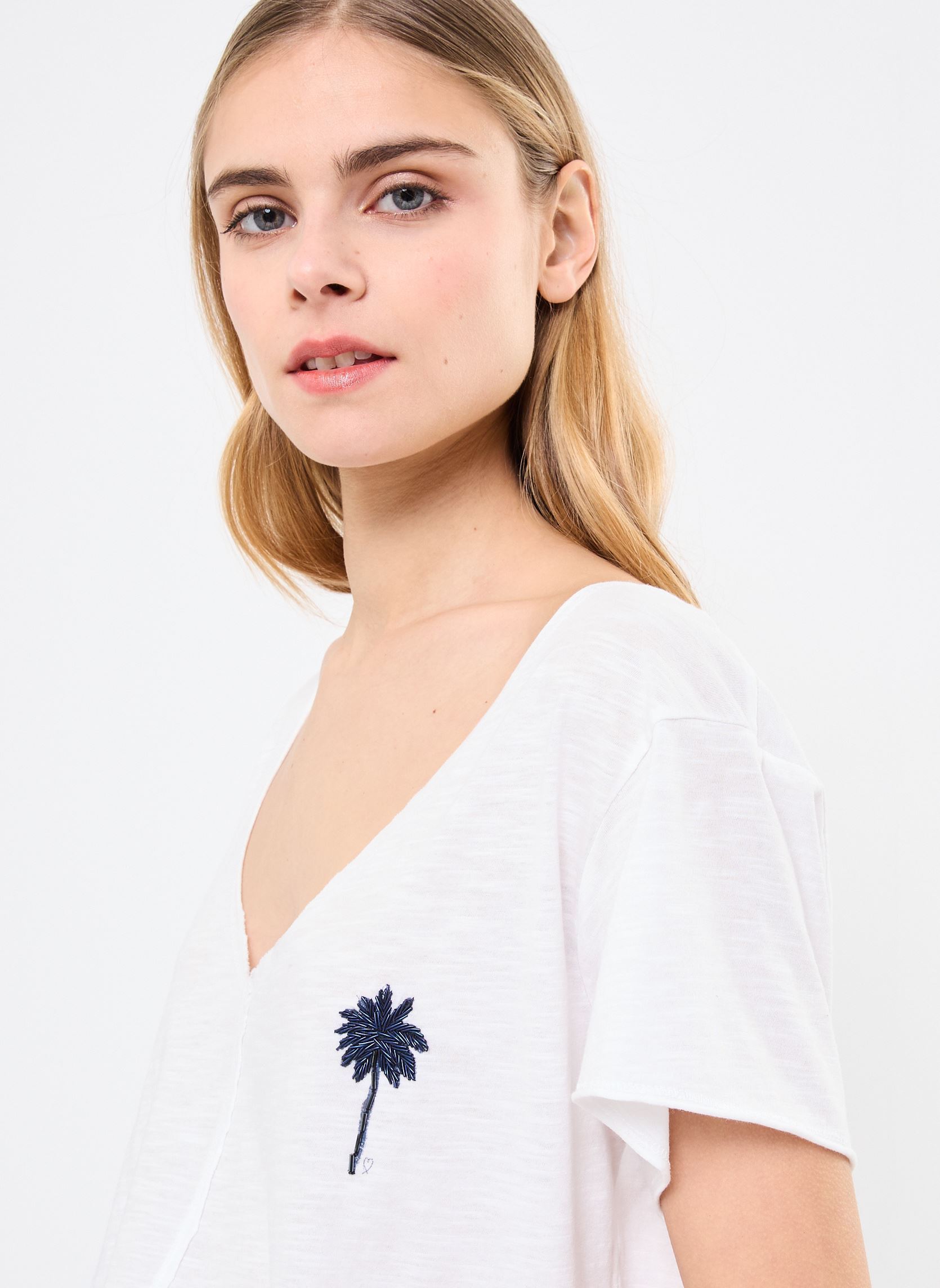 Kurzarm-T-Shirts TSE2511 TEE SHIRT damen weiß Five Jeans Kurzarm-T-Shirts TSE2511 TEE SHIRT damen weiß WHITE