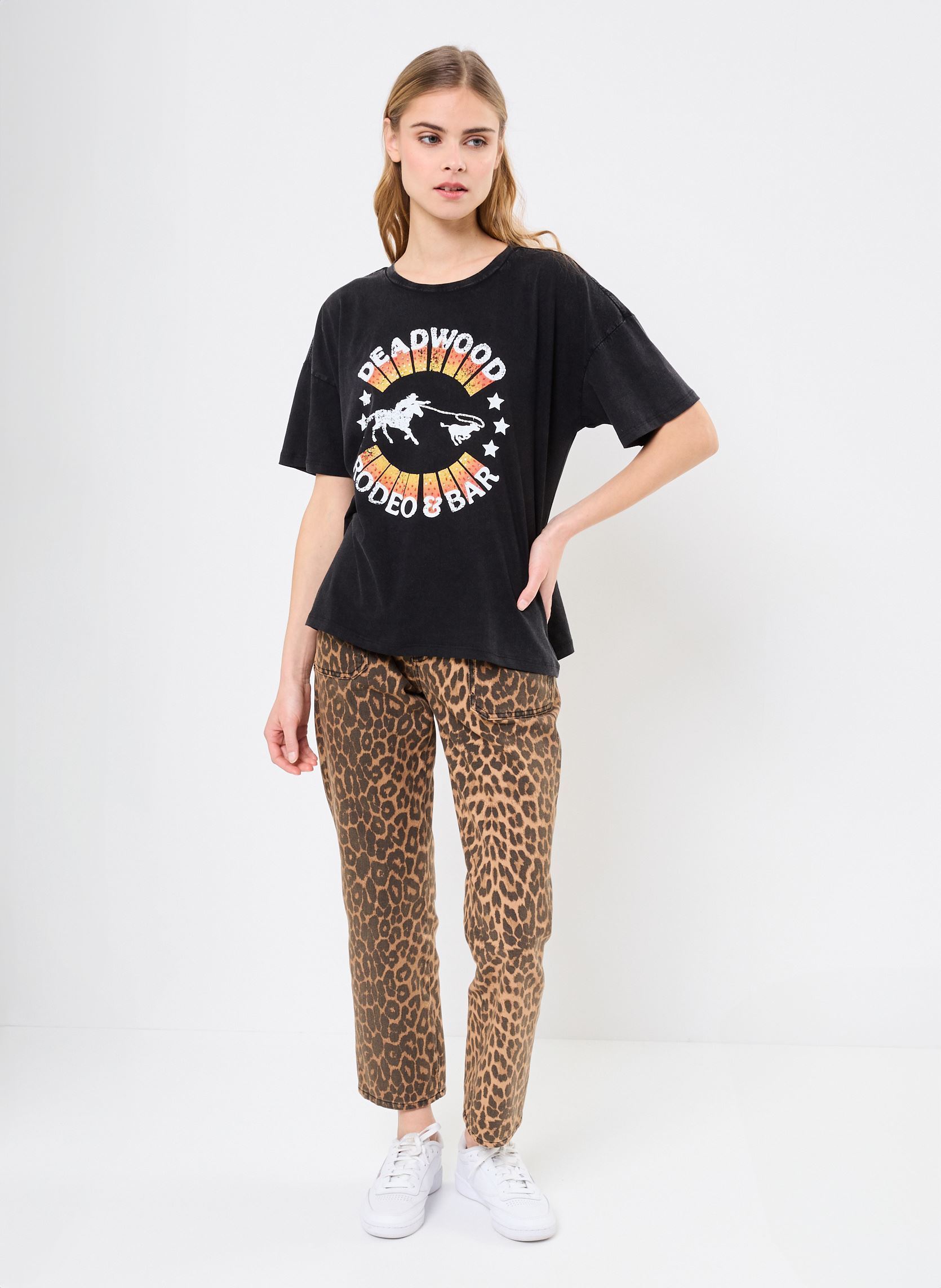 Kurzarm-T-Shirts TSE2516 TEE SHIRT damen grau Five Jeans Kurzarm-T-Shirts TSE2516 TEE SHIRT damen grau ACID GREY