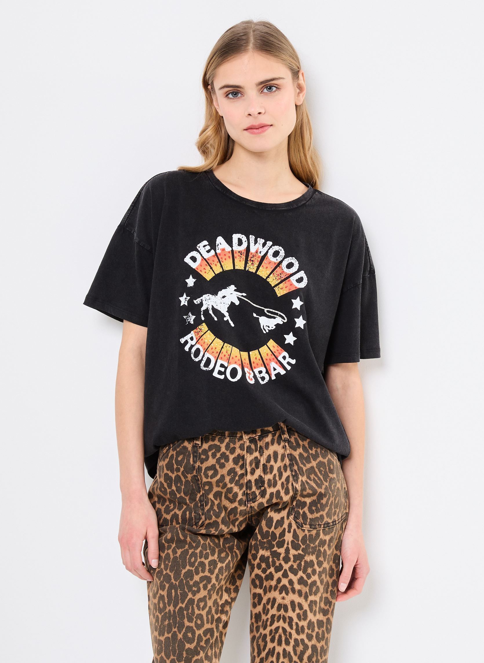 Kurzarm-T-Shirts TSE2516 TEE SHIRT damen grau Five Jeans Kurzarm-T-Shirts TSE2516 TEE SHIRT damen grau ACID GREY