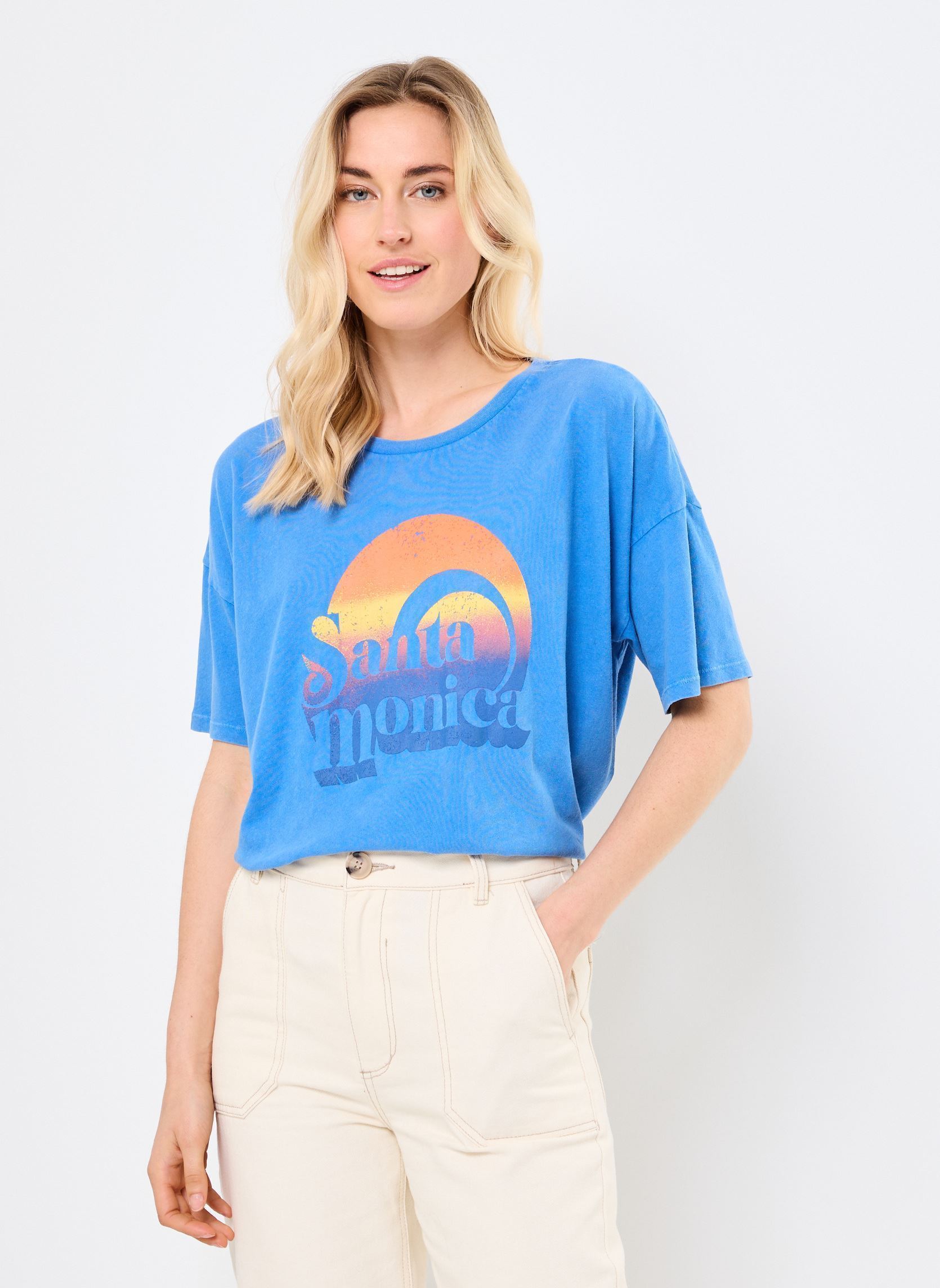 Tee-shirts manches courtes TSE2522 TEE SHIRT femme bleu Five Jeans Tee-shirts manches courtes TSE2522 TEE SHIRT femme bleu IMPERIAL