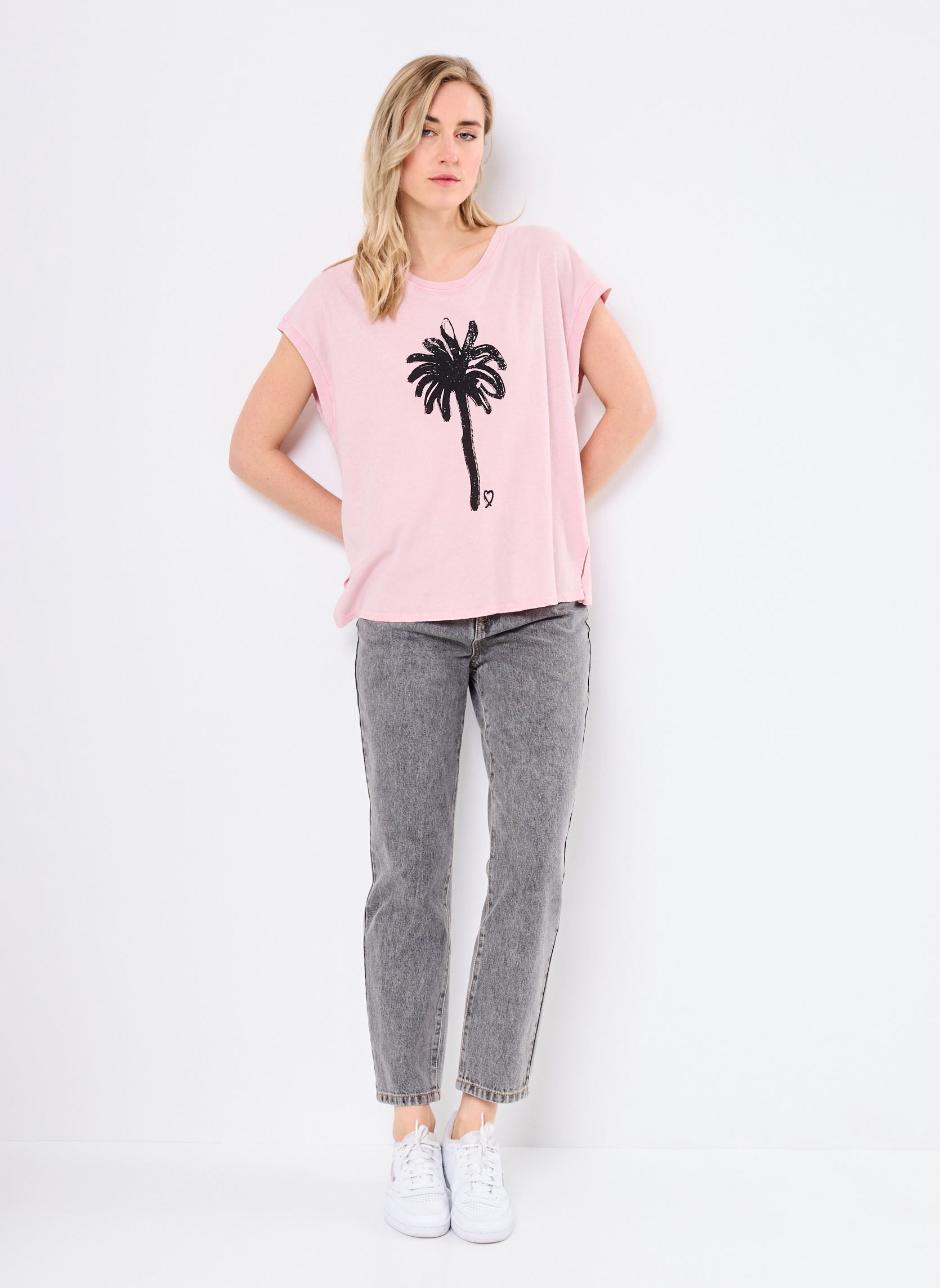 Débardeurs TSE2526 TEE SHIRT femme rose Five Jeans Débardeurs TSE2526 TEE SHIRT femme rose OLD PINK