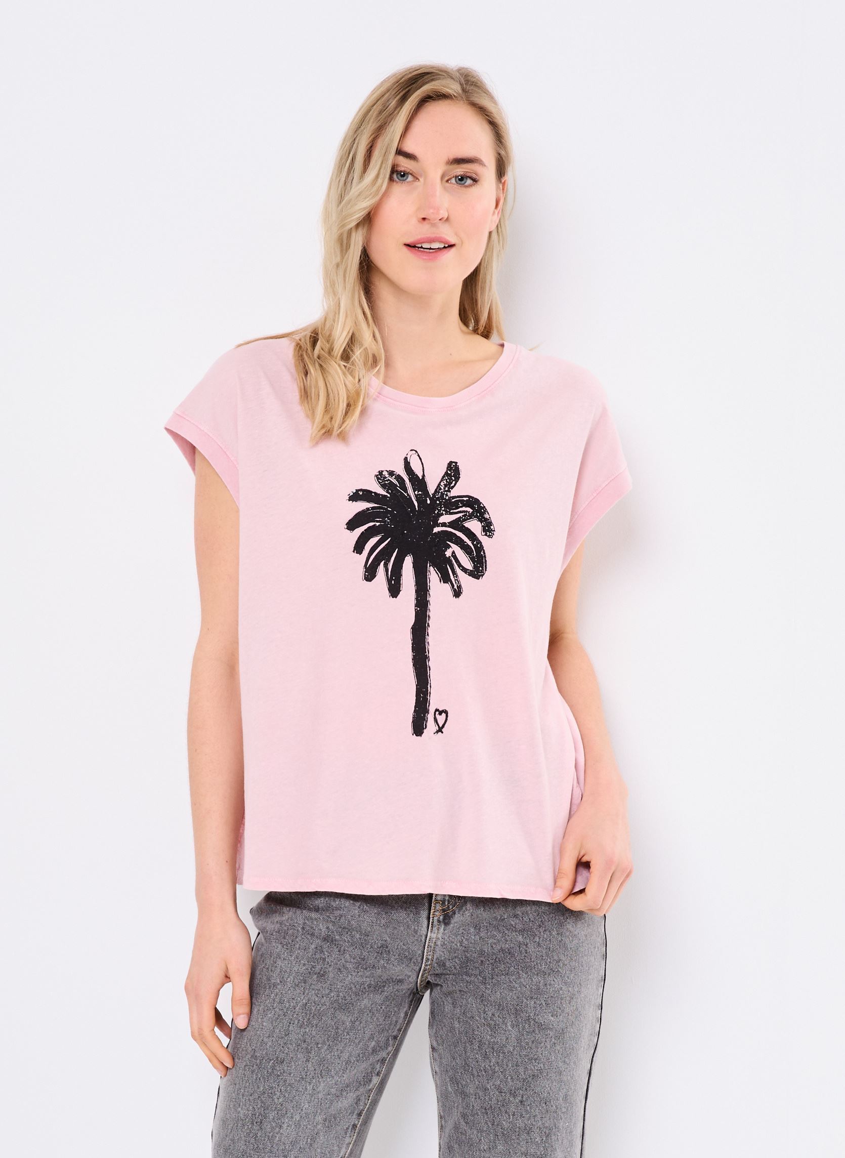 Débardeurs TSE2526 TEE SHIRT femme rose Five Jeans Débardeurs TSE2526 TEE SHIRT femme rose OLD PINK