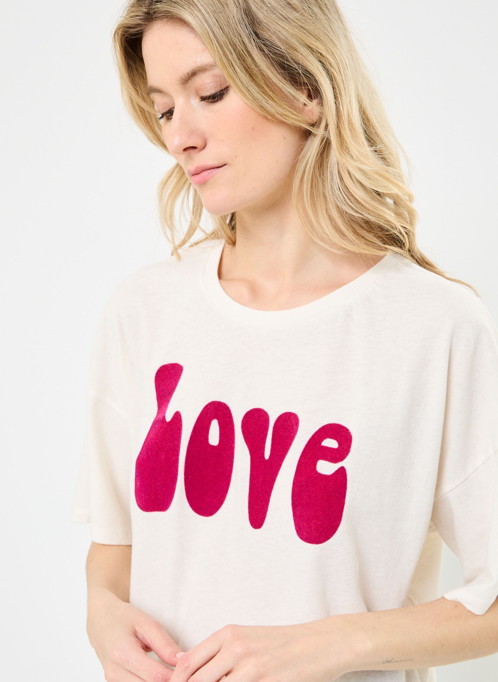 Tee-shirts manches courtes TSE2528 TEE SHIRT femme blanc Five Jeans Tee-shirts manches courtes TSE2528 TEE SHIRT femme blanc MERINGUE-GLYCINE
