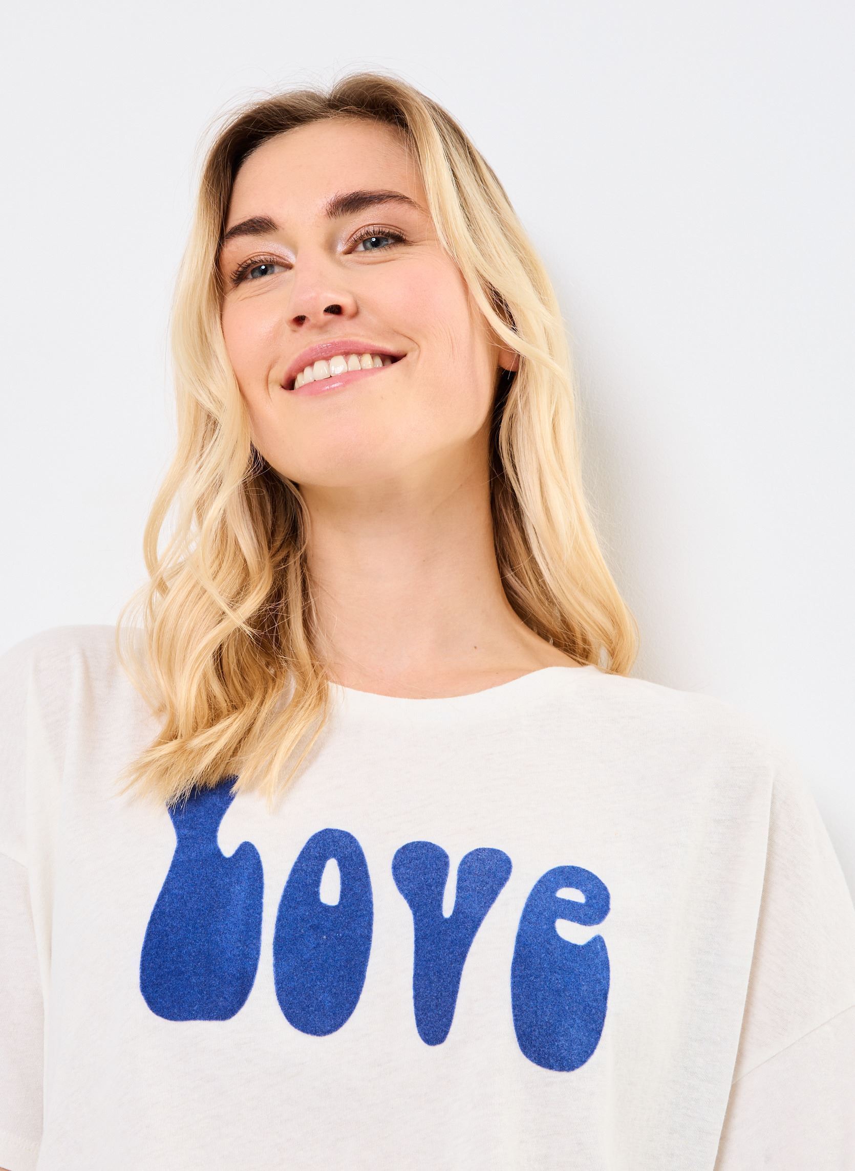 Tee-shirts manches courtes TSE2528 TEE SHIRT femme blanc Five Jeans Tee-shirts manches courtes TSE2528 TEE SHIRT femme blanc MERINGUE-IMPERIAL