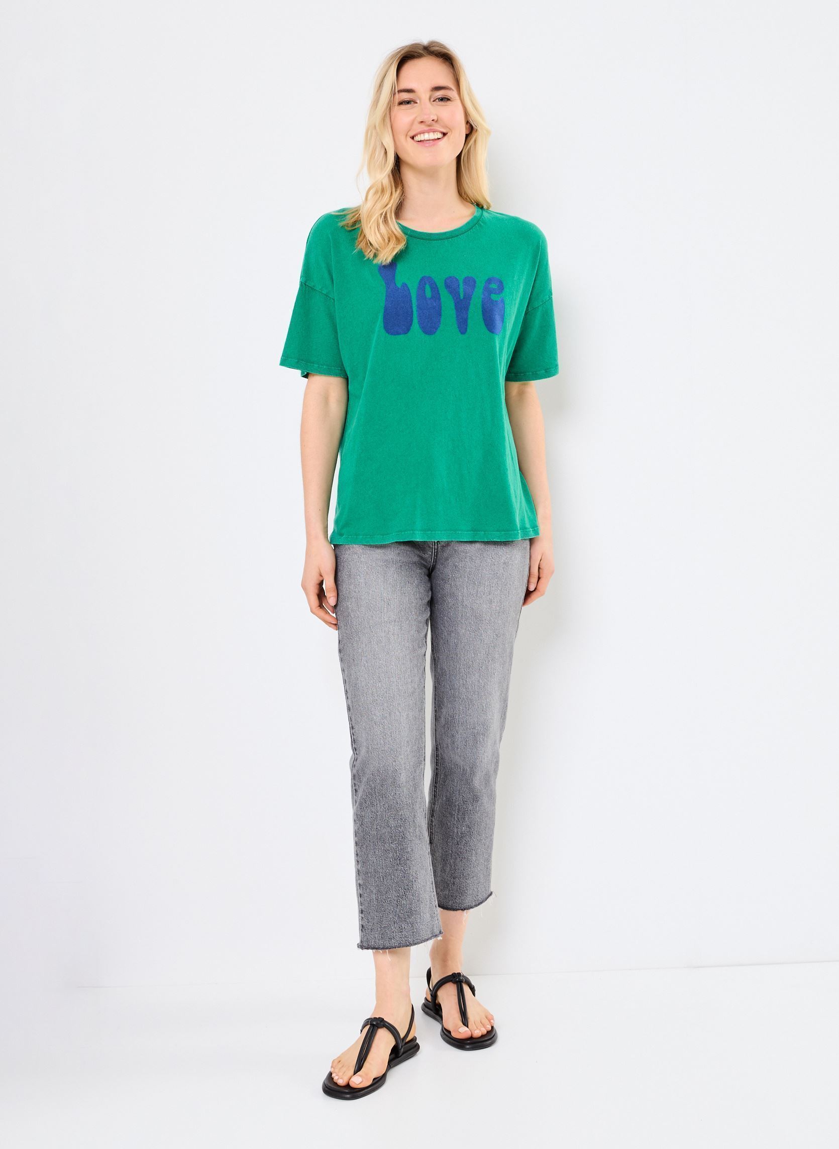 Kurzarm-T-Shirts TSE2528 TEE SHIRT damen grün Five Jeans Kurzarm-T-Shirts TSE2528 TEE SHIRT damen grün MINT-IMPERIAL