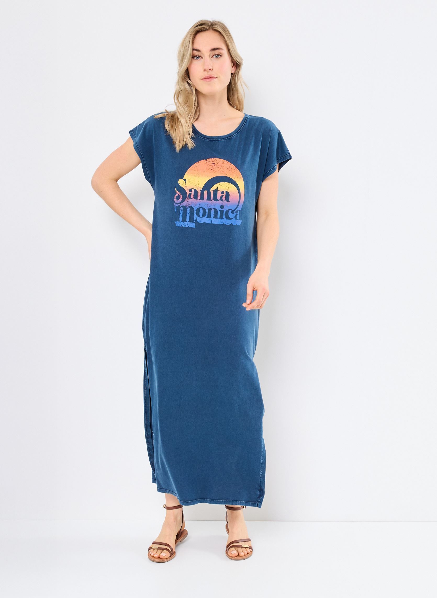 Lange Kleider TSE2552 ROBE damen blau Five Jeans Lange Kleider TSE2552 ROBE damen blau INDIGO