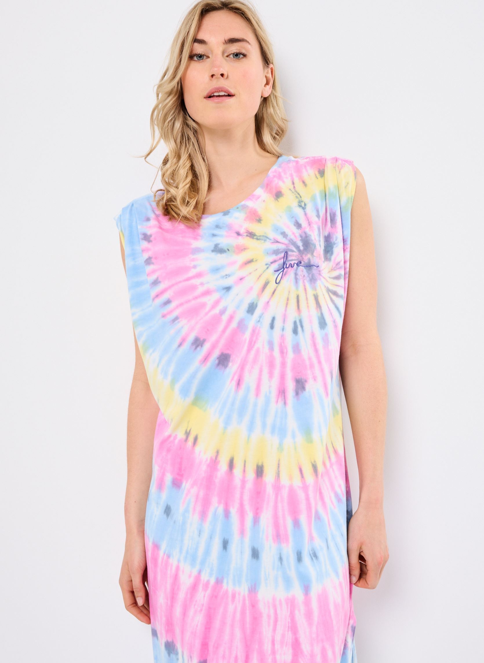 Robes longues TSE2555 ROBE femme multicolore Five Jeans Robes longues TSE2555 ROBE femme multicolore LEMON