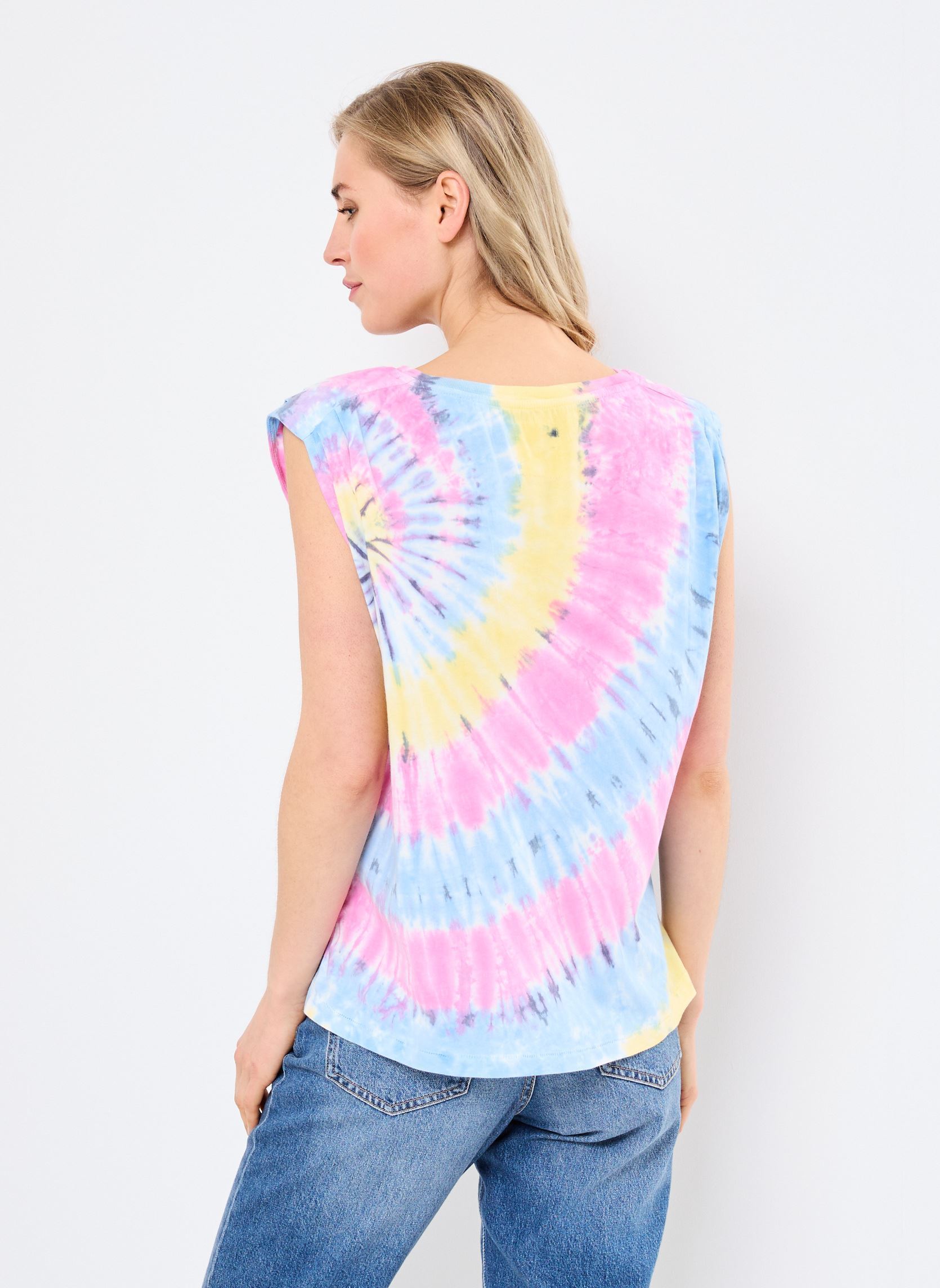 Camisetas sin mangas TSE2559 TEE SHIRT mujer multicolor Five Jeans Camisetas sin mangas TSE2559 TEE SHIRT mujer multicolor LEMON