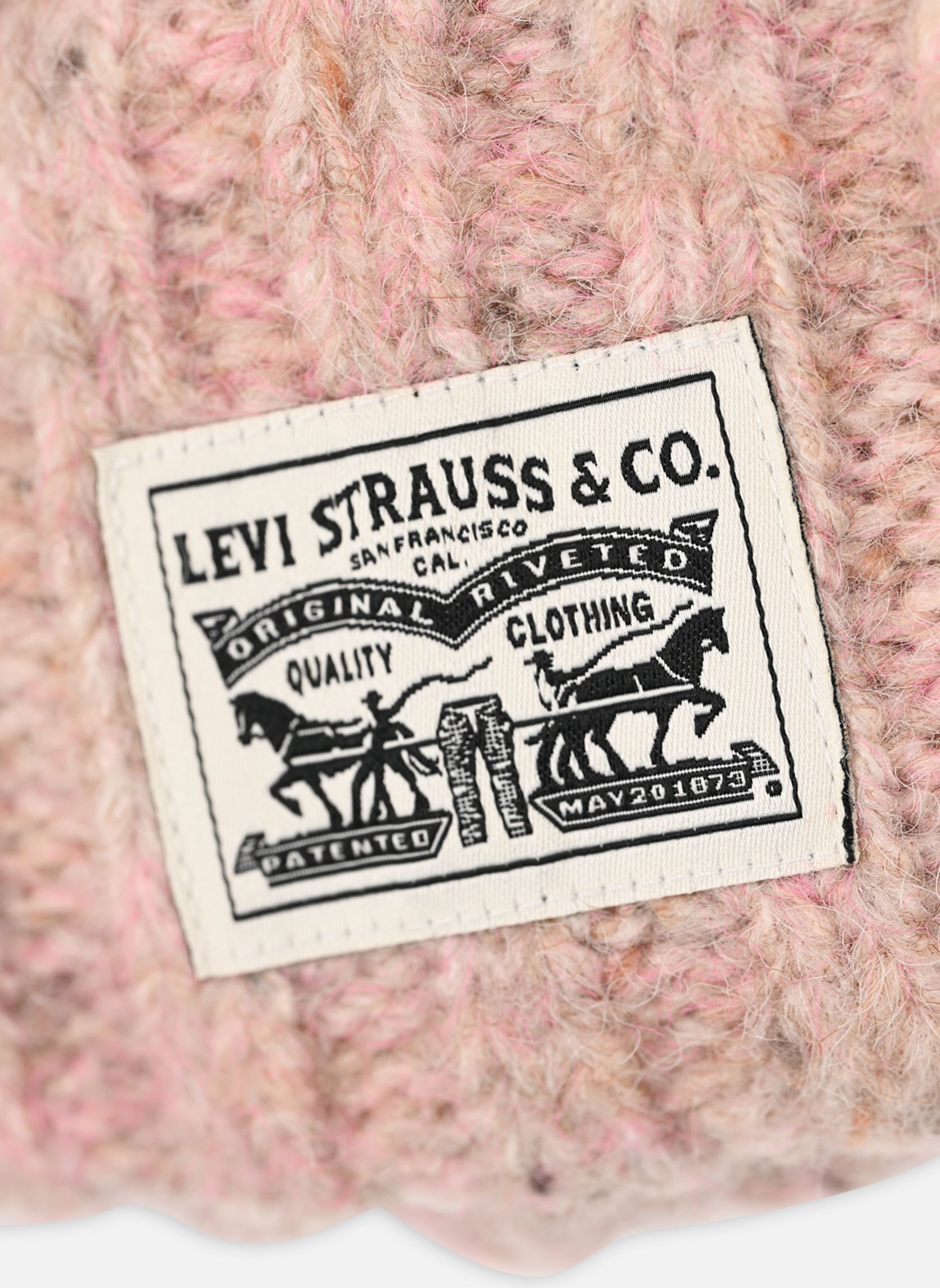 Bonnets BACKPATCH POM BEANIE homme rose Levi's Bonnets BACKPATCH POM BEANIE homme rose Light Pink