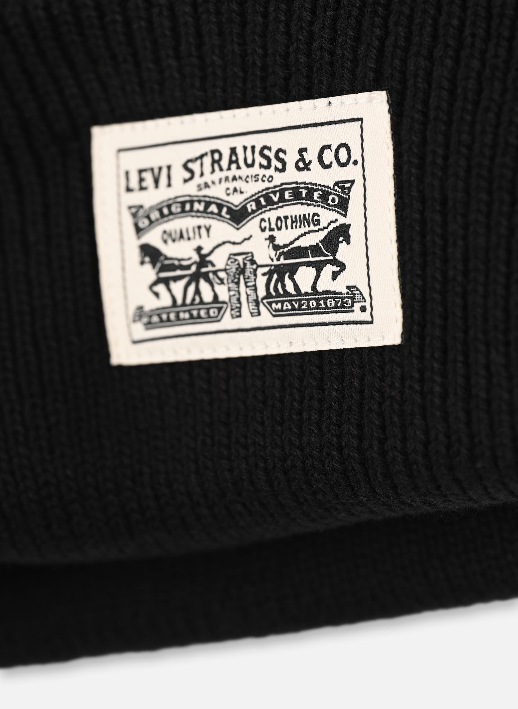 Bonnets BACKPATCH BEANIE homme noir Levi's Bonnets BACKPATCH BEANIE homme noir Regular Black