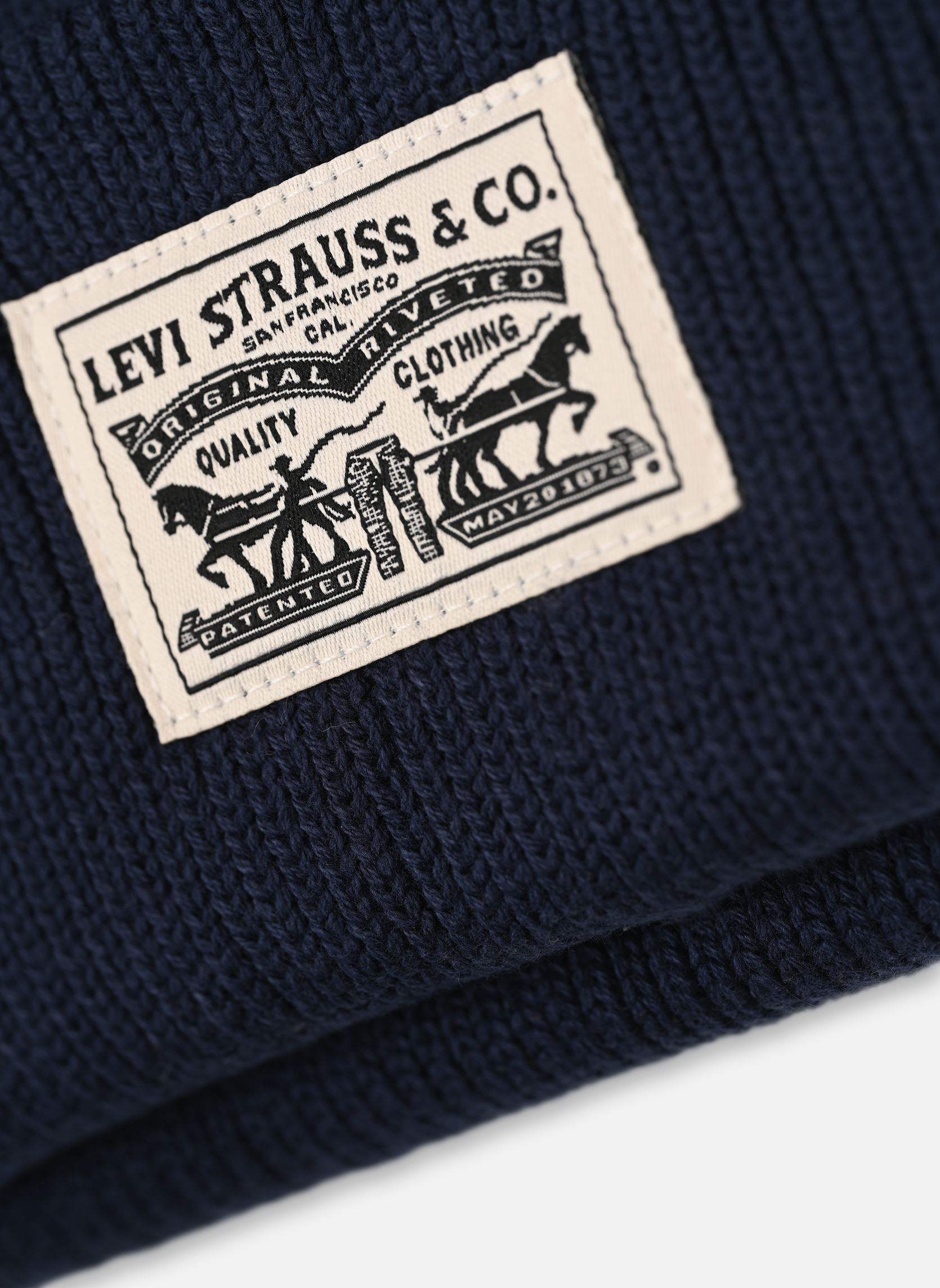 Mützen BACKPATCH BEANIE herren blau Levi's Mützen BACKPATCH BEANIE herren blau Navy Blue