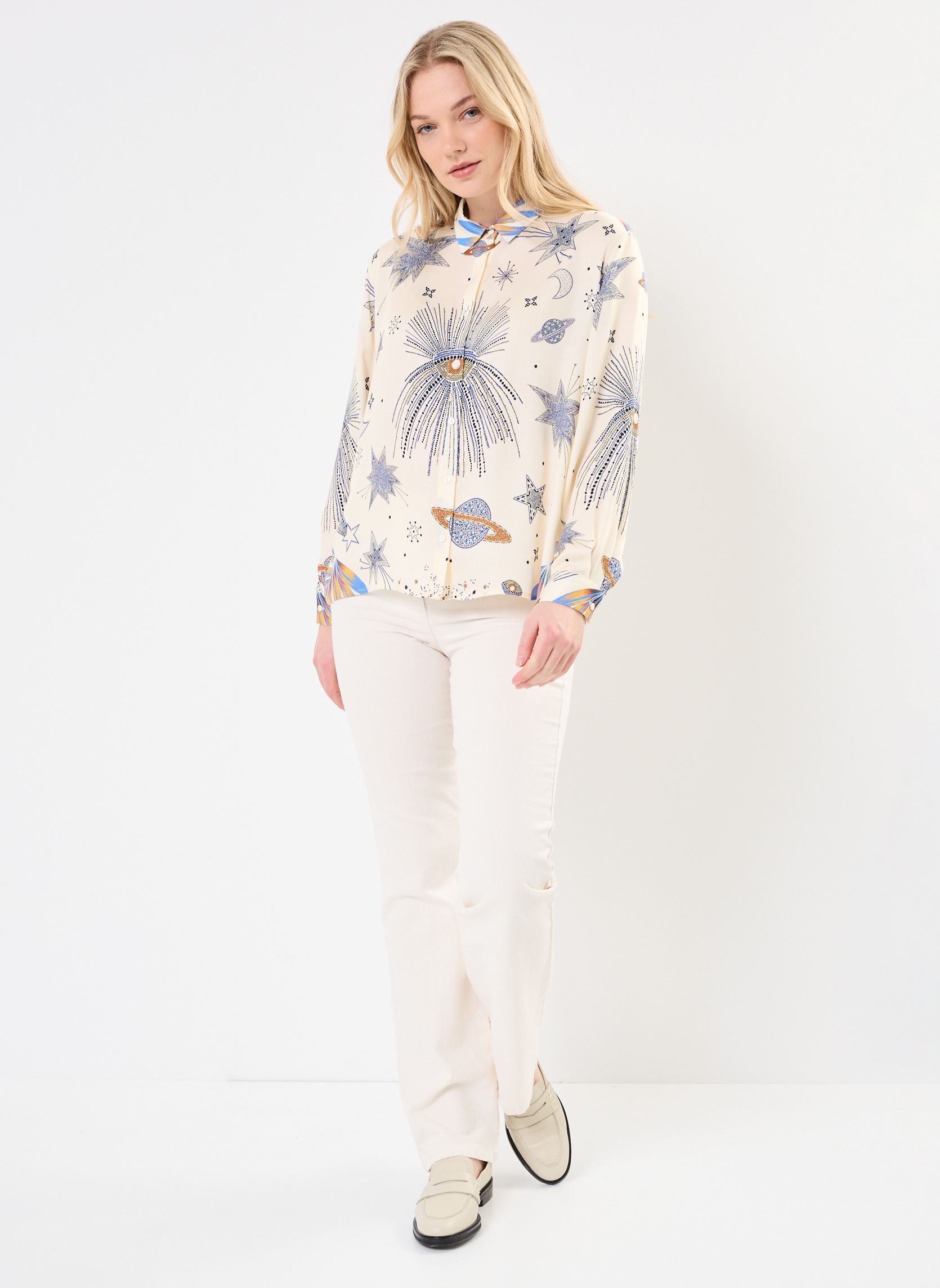 Langarm-Hemden BONAVENTURE COMETE damen weiß Wild Langarm-Hemden BONAVENTURE COMETE damen weiß Blanc