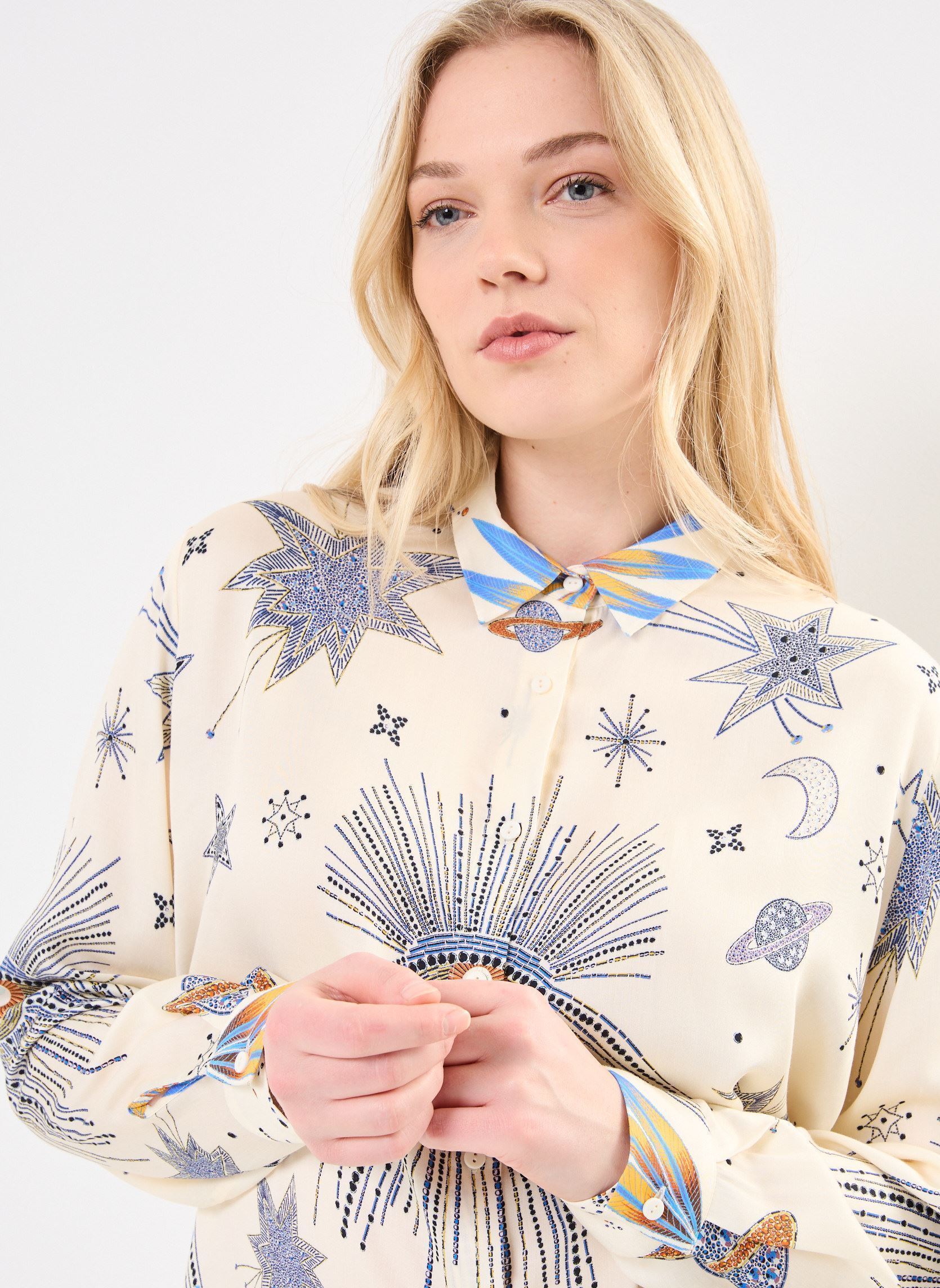 Langarm-Hemden BONAVENTURE COMETE damen weiß Wild Langarm-Hemden BONAVENTURE COMETE damen weiß Blanc