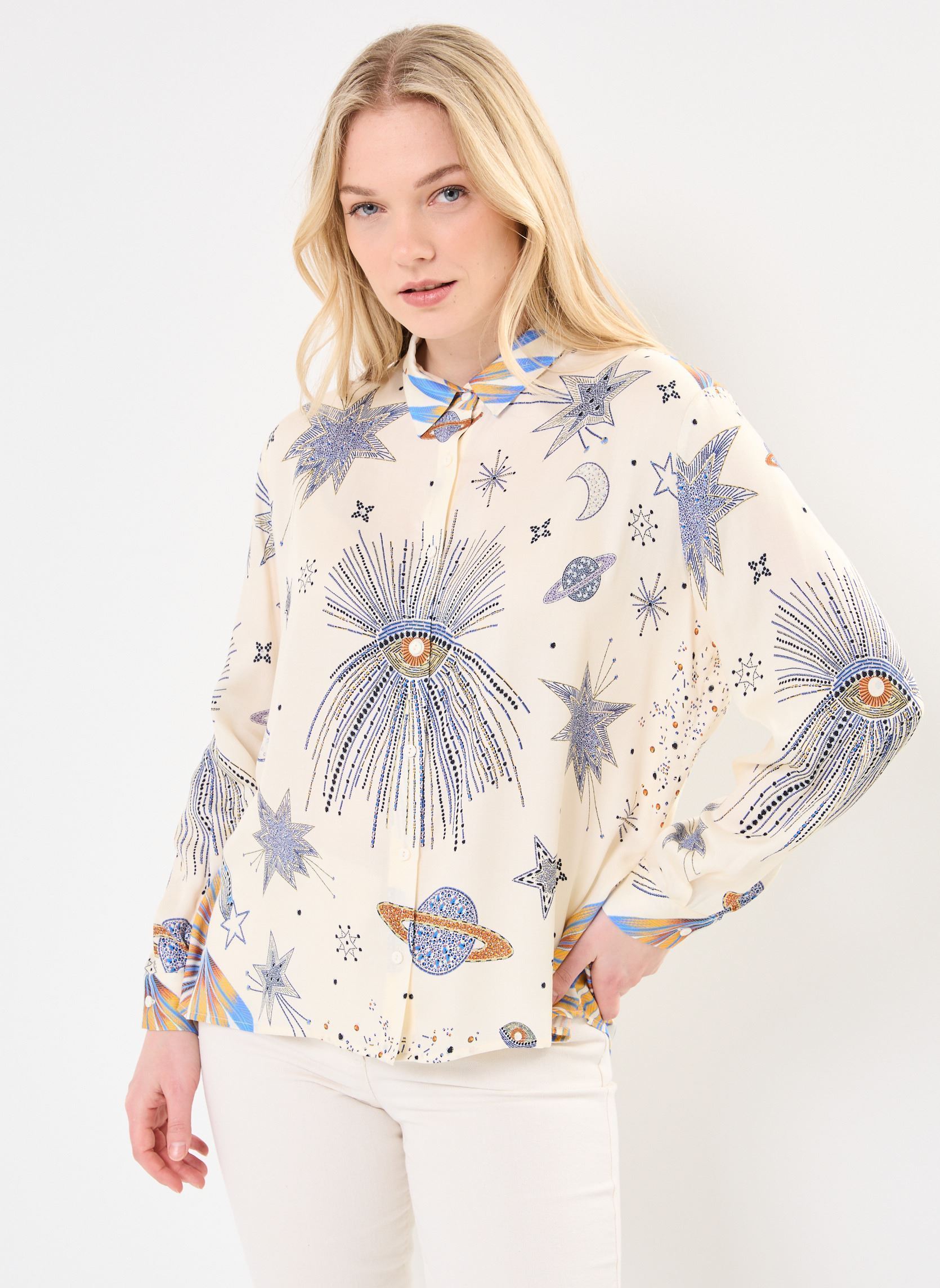 Langarm-Hemden BONAVENTURE COMETE damen weiß Wild Langarm-Hemden BONAVENTURE COMETE damen weiß Blanc