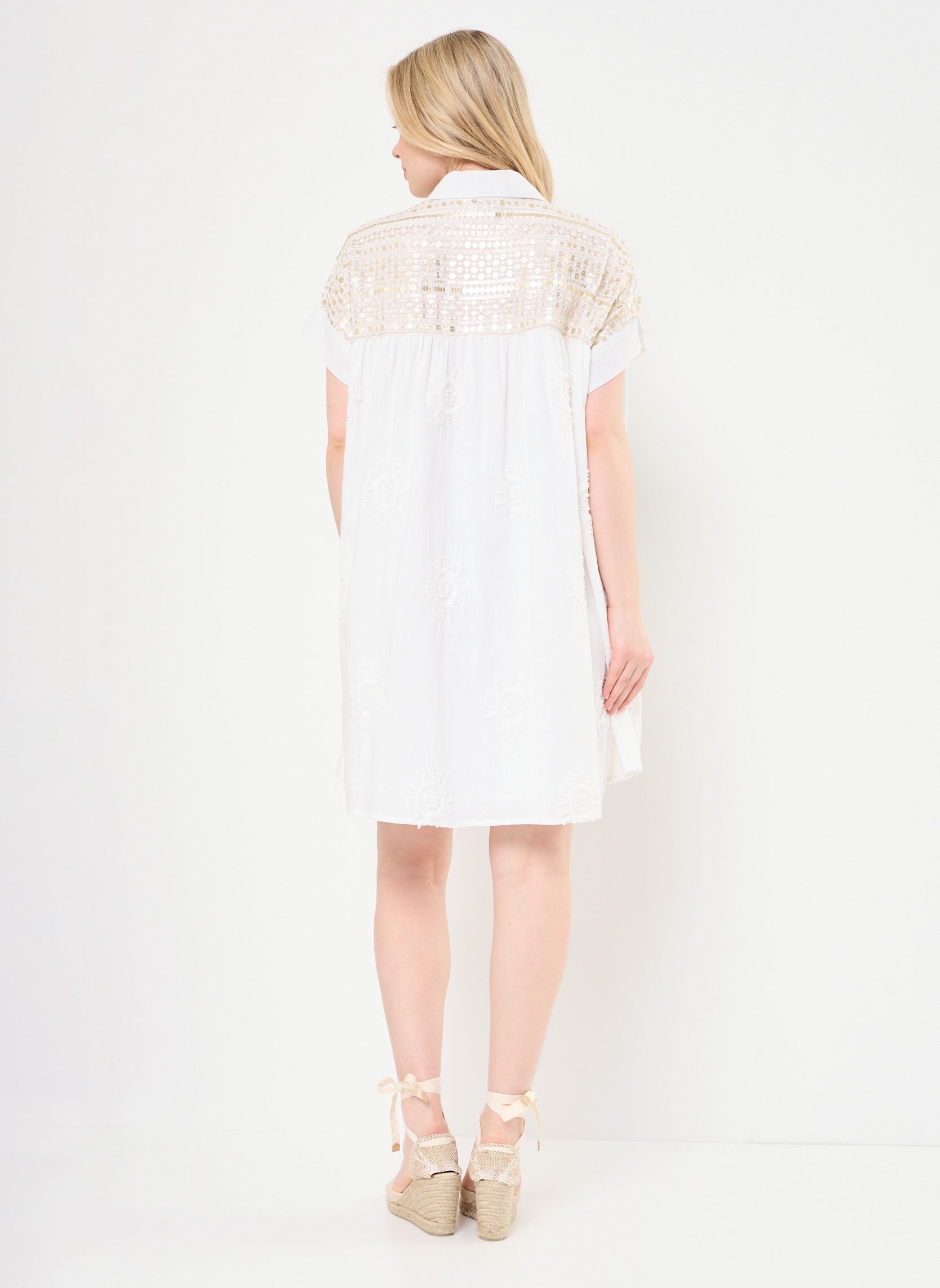 Jurken CLAIRE dames wit Wild Jurken CLAIRE dames wit Blanc